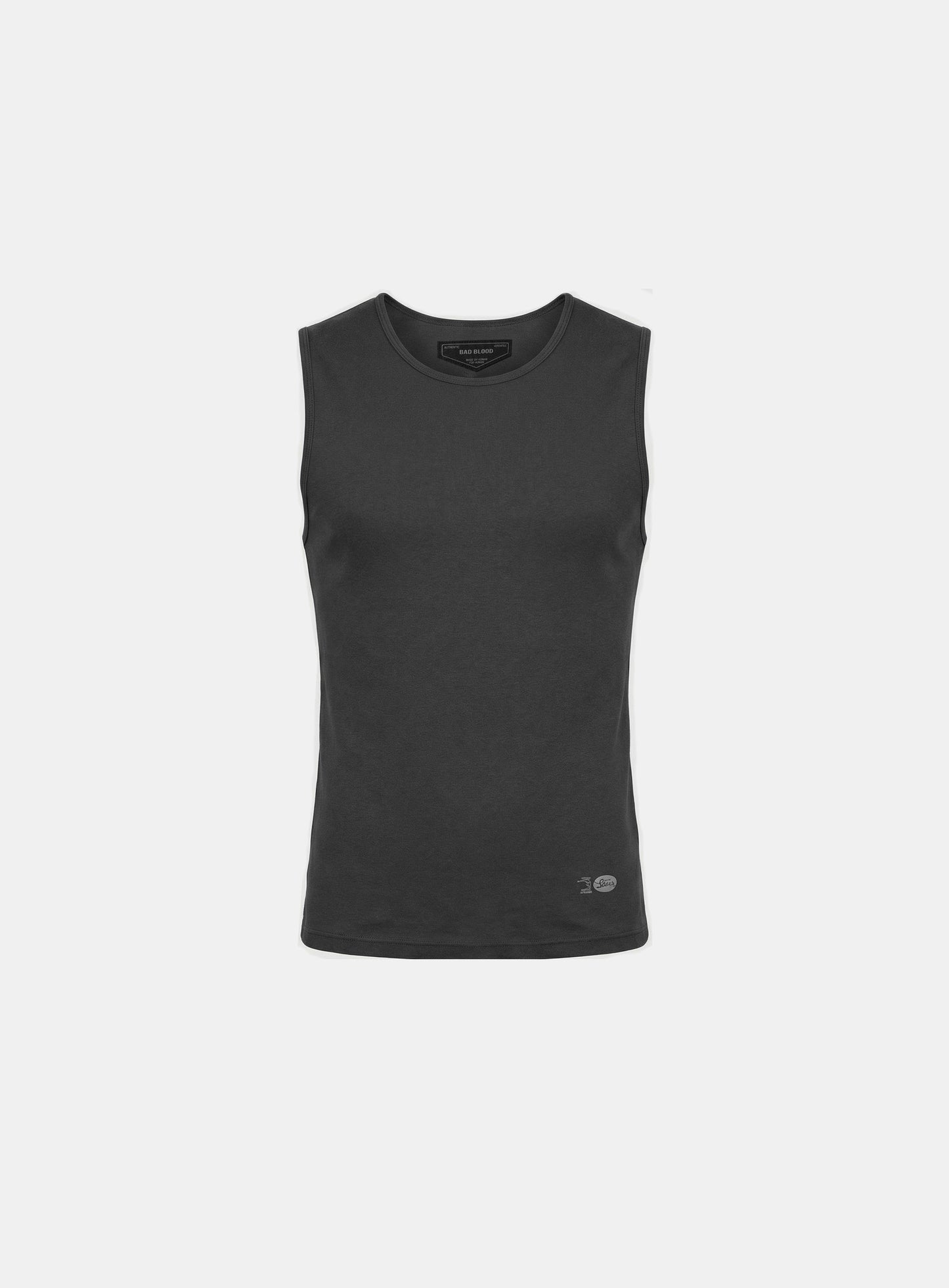 [w-tnk26-013] BS Cotton Jersey Classic Tank - Charcoal