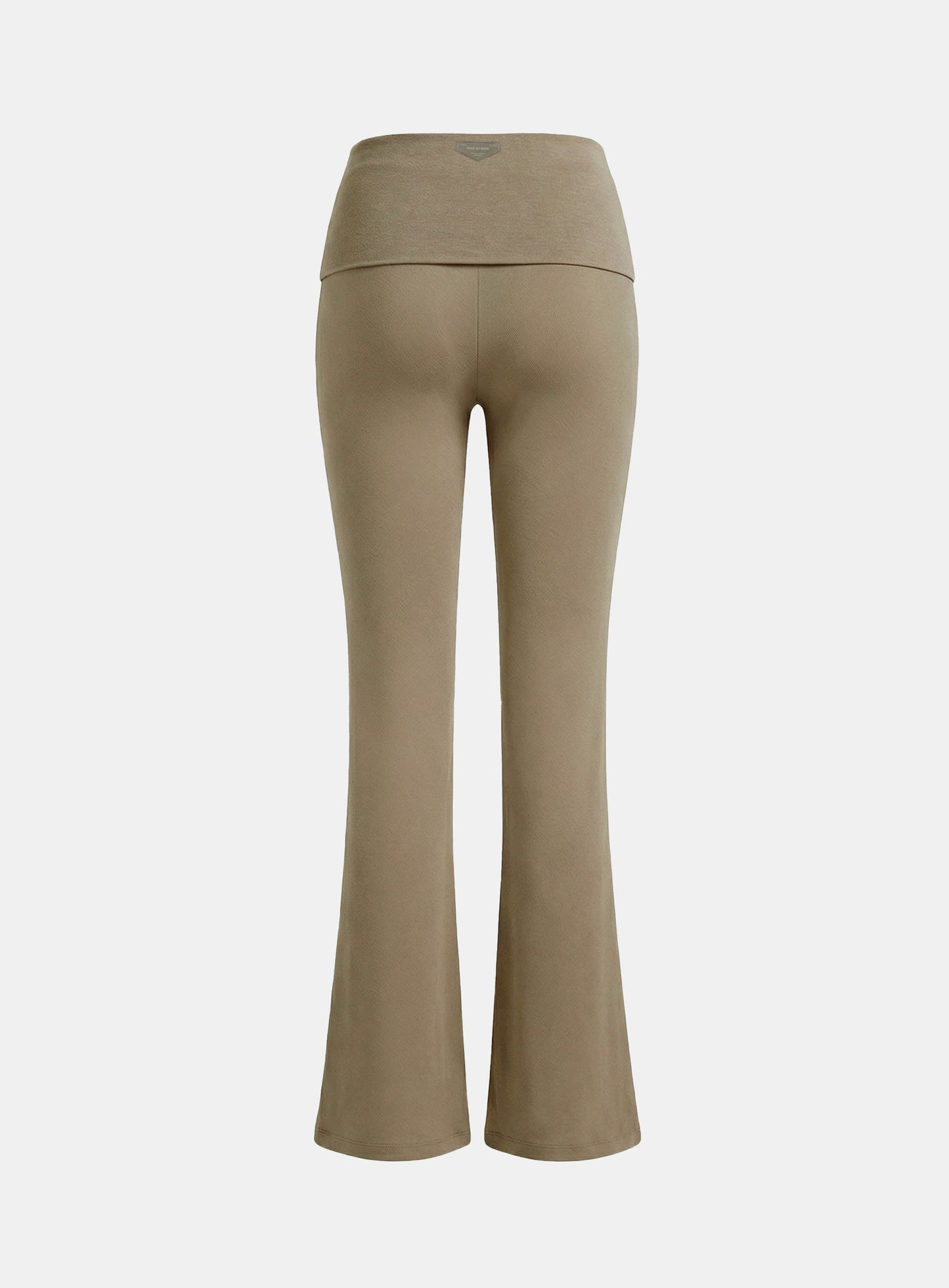 [w-pts26-026] BS Cotton Jersey Essential Fold-Over Bootcut Pants - Tobacco