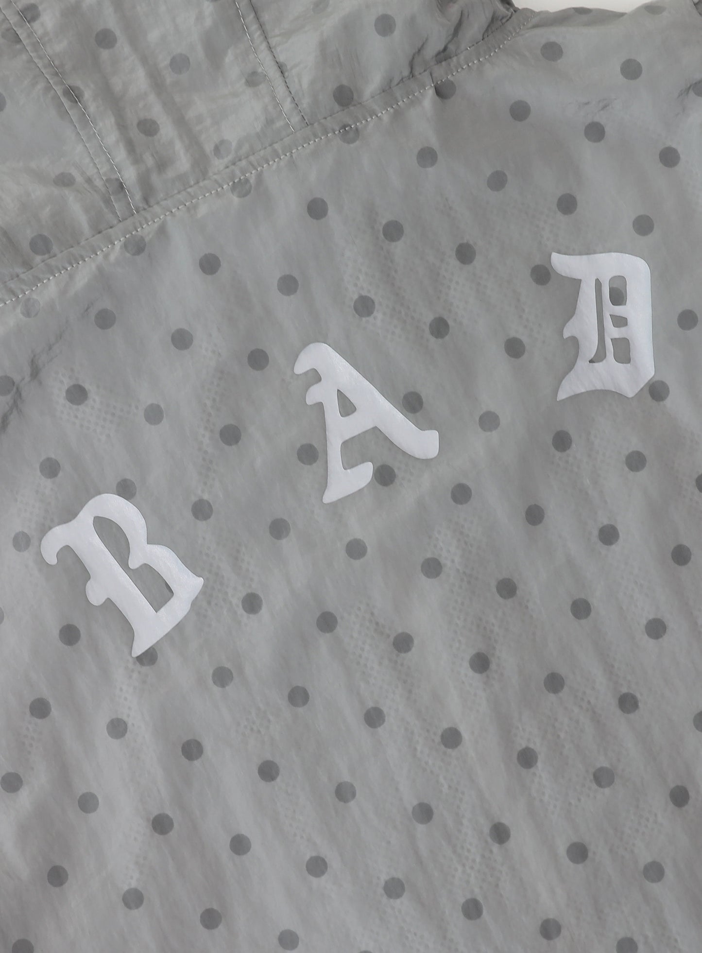 Mystic Nylon Reflective Short Sleeve Hooded Zip-Up - Gray Dot