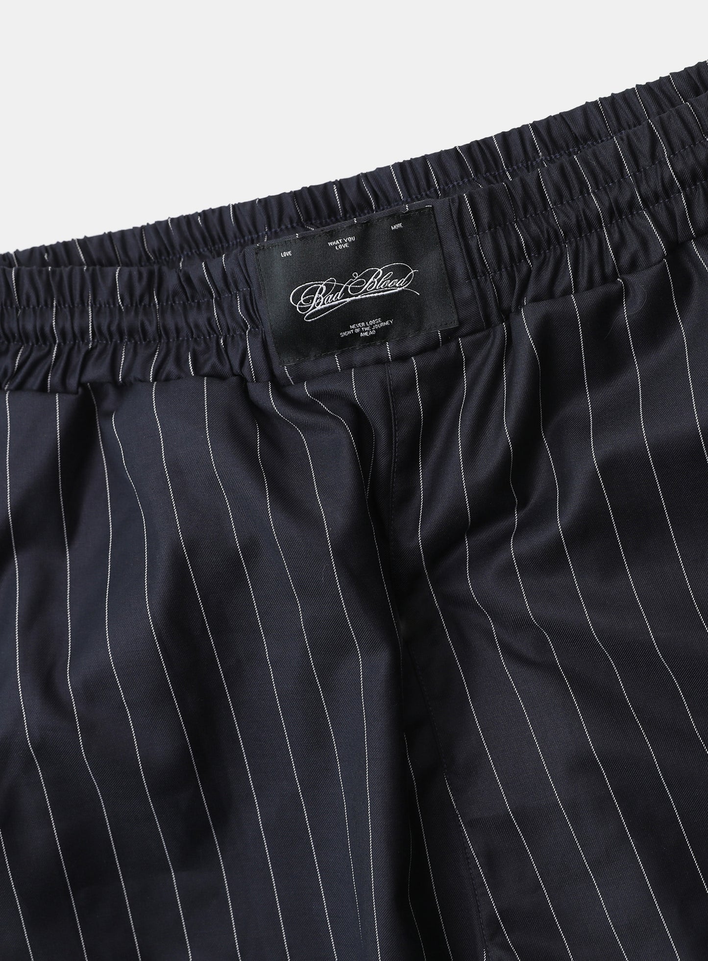 Dark Classic Pinstripe Track Pants - Navy