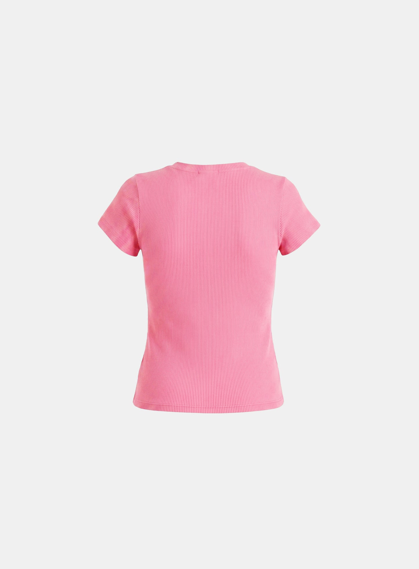 [w-tee26-215] Ambassador 26 Cotton Rib 1/2 Sleeve T-shirt - Pink