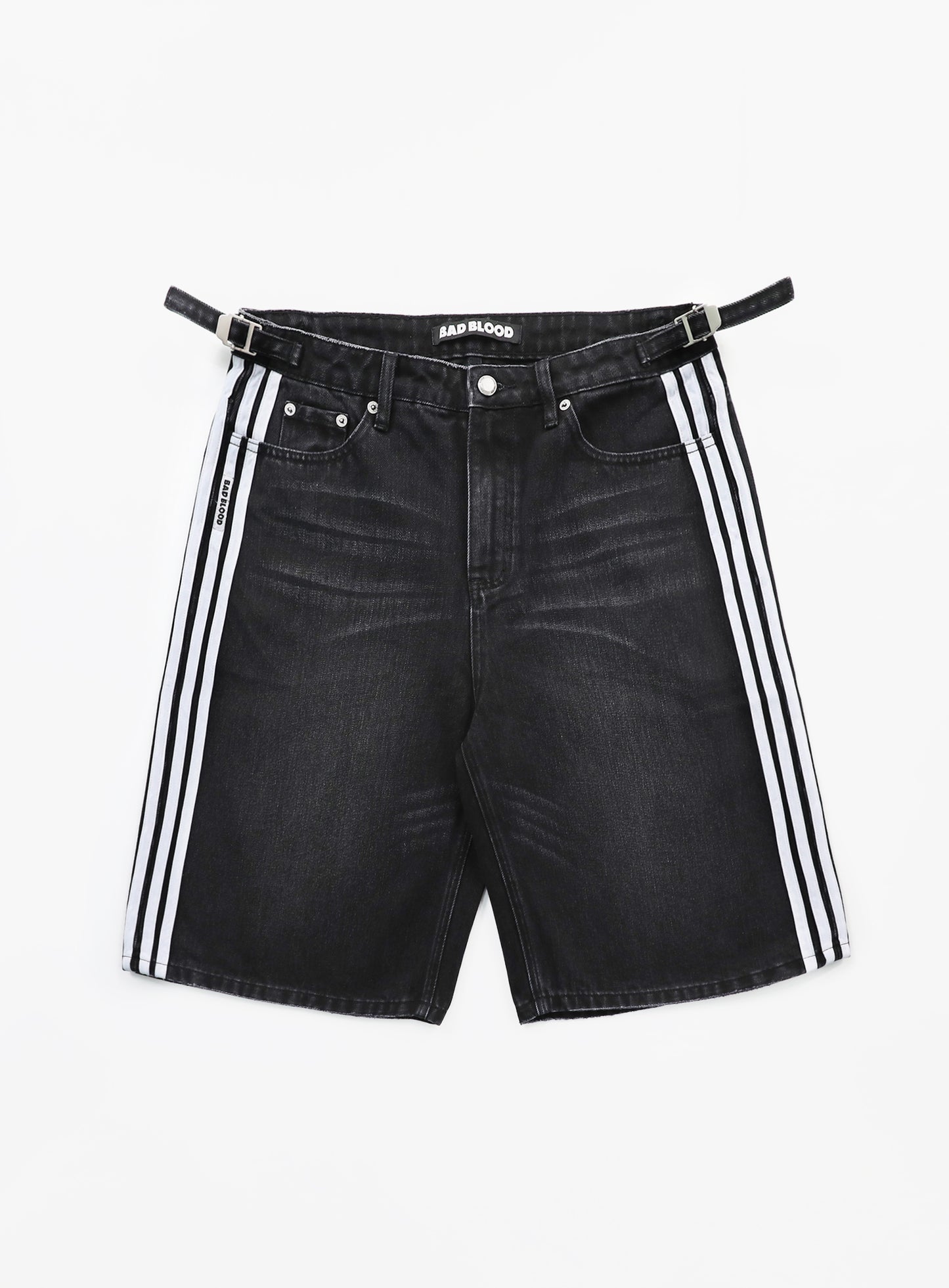 Billy Track Bermuda Jeans Baggy Fit - Black