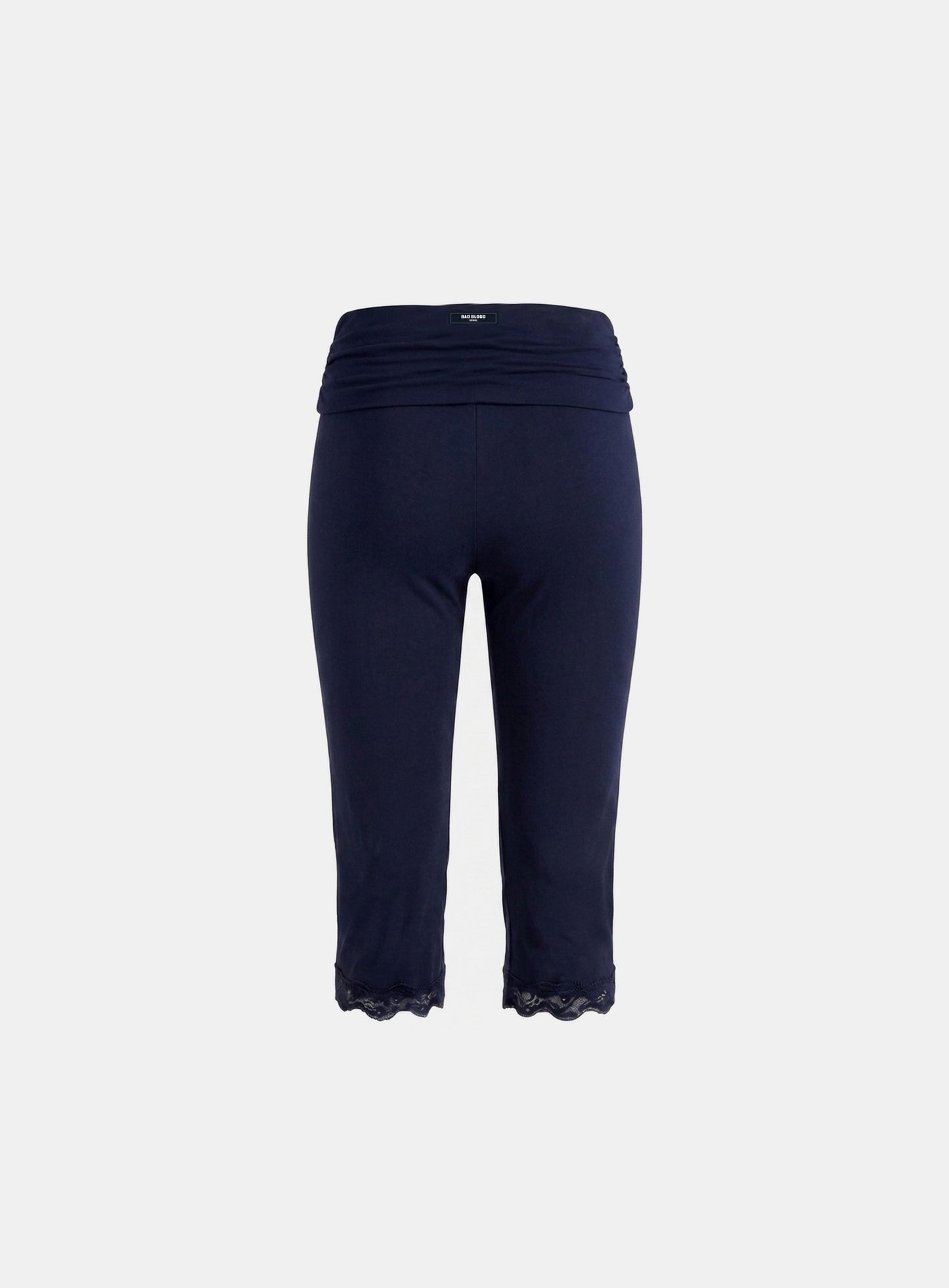 [w-srt26-036] Everyday Lace Capri Pants - Navy
