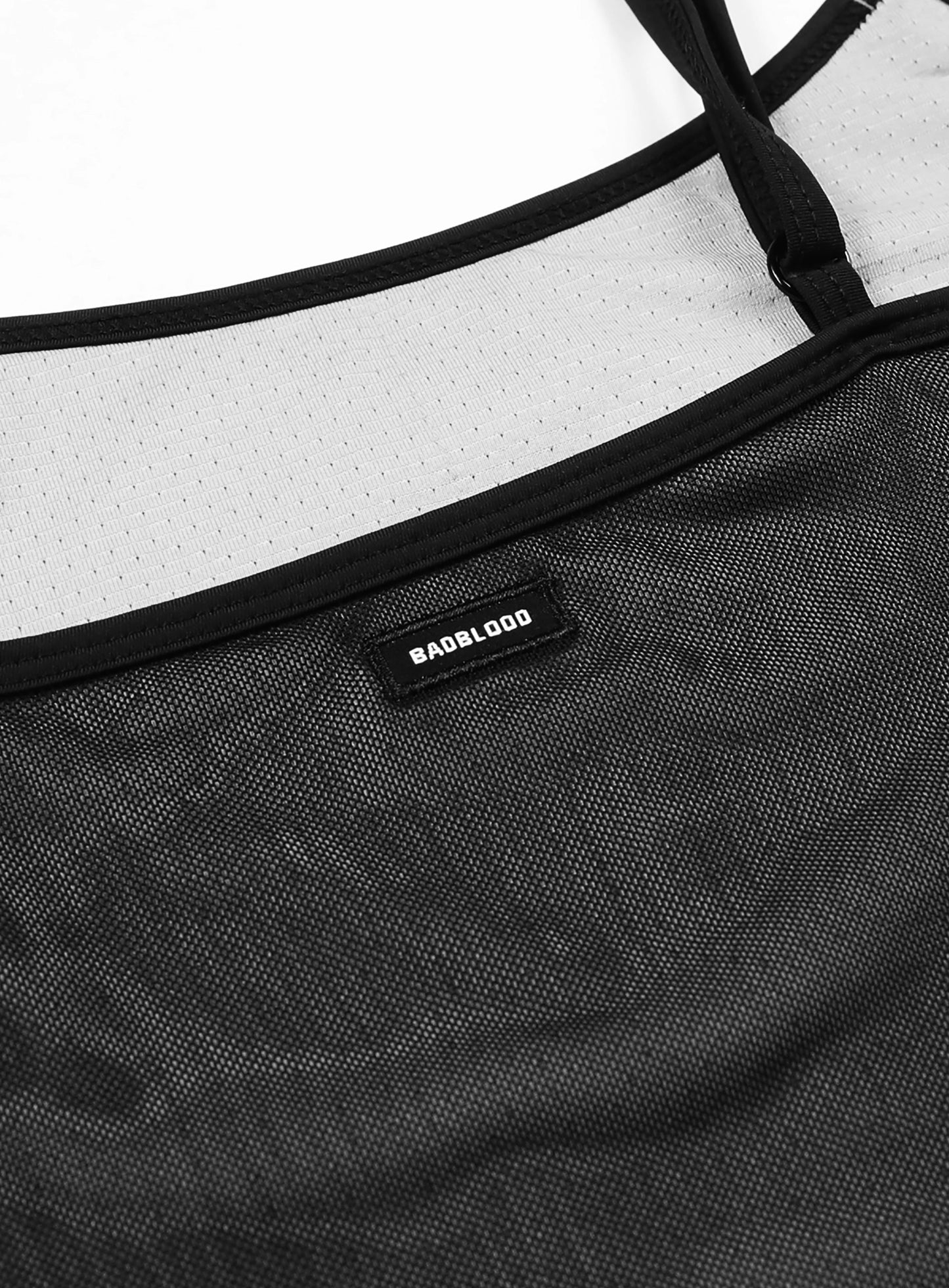 [w-tnk23-024] String Tank Top - White/Black