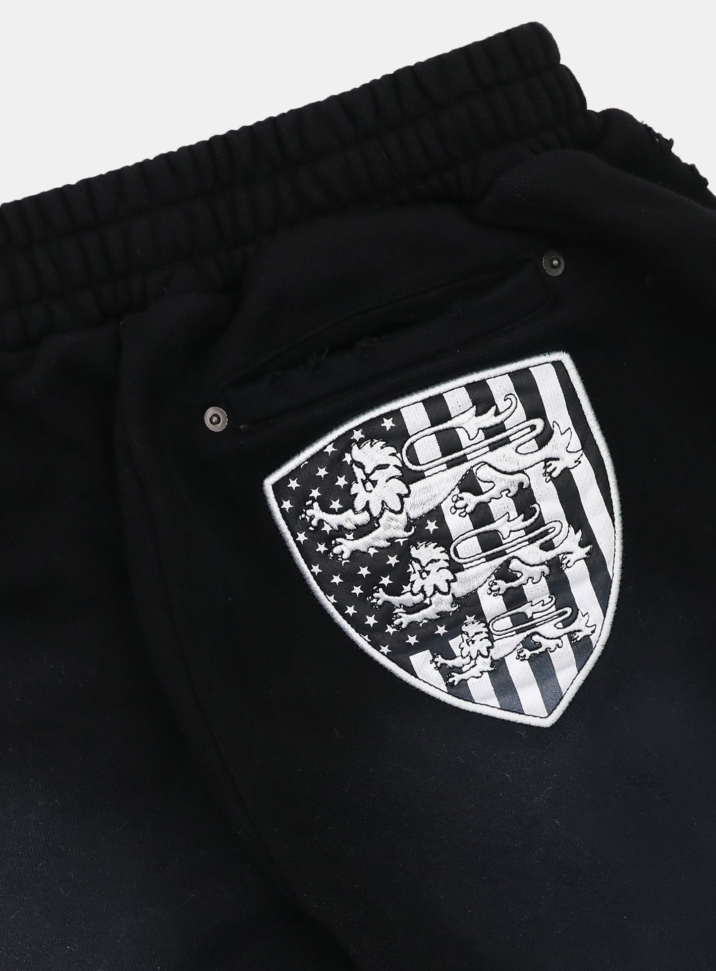 [w-pts25-120] Shield Old Glory 2-Way Curved Jogger Trousers - Dusty Black
