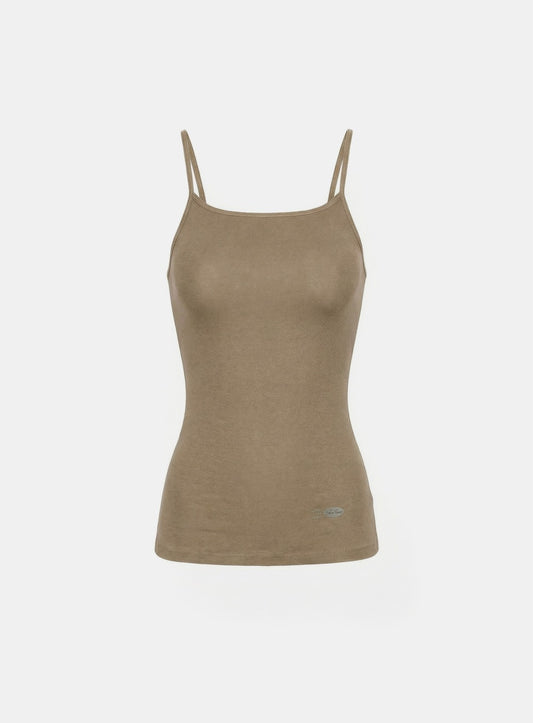 [w-tnk26-005] BS Cotton Jersey String Tank - Tobacco