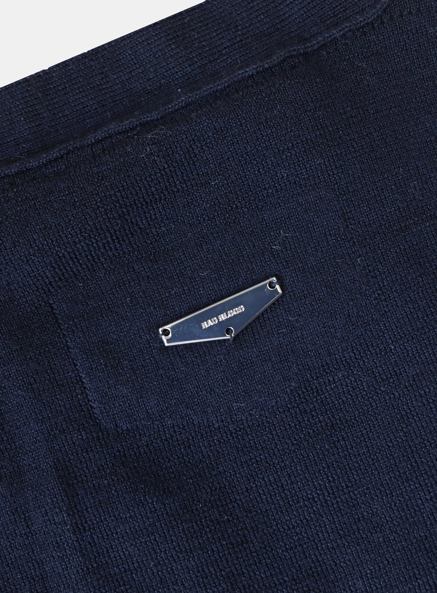 [w-knt26-017] Fine Merino Wool V-Neck Cardigan - Navy