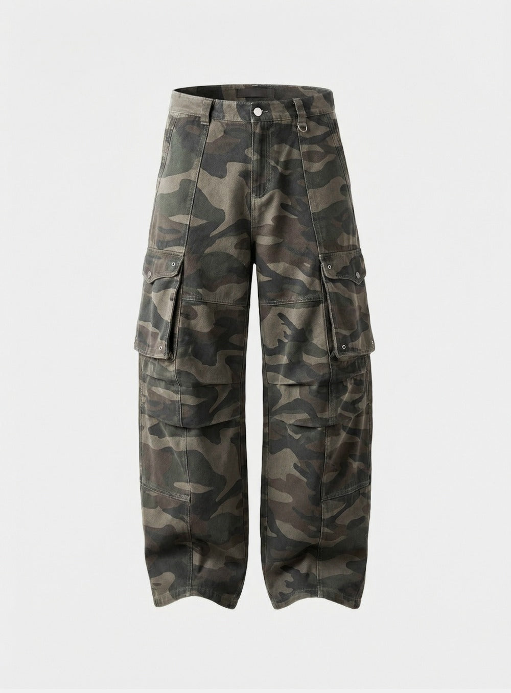 [w-pts26-069] Arc Curved Fit Cargo Pants - Camo