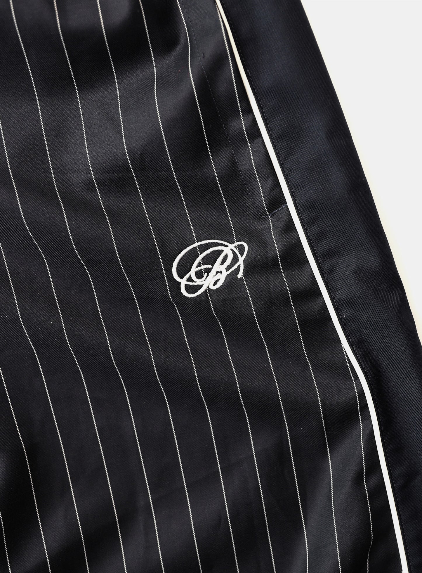 Dark Classic Pinstripe Track Pants - Navy