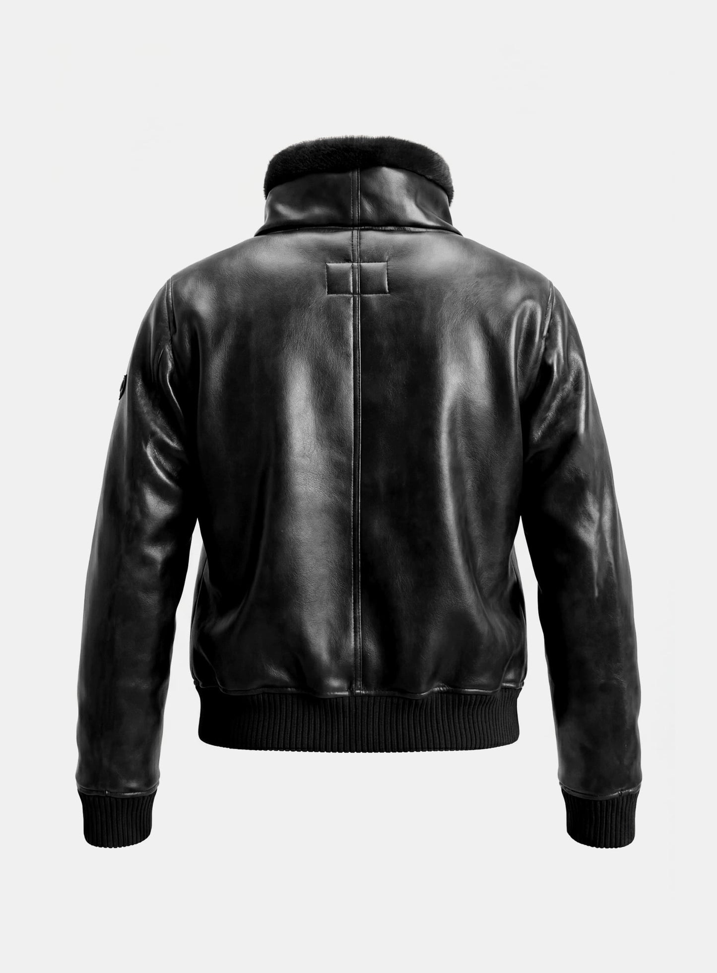 [w-jkt25-064] Viper21 Shearling Mustang Bomber Jacket - Washed Black