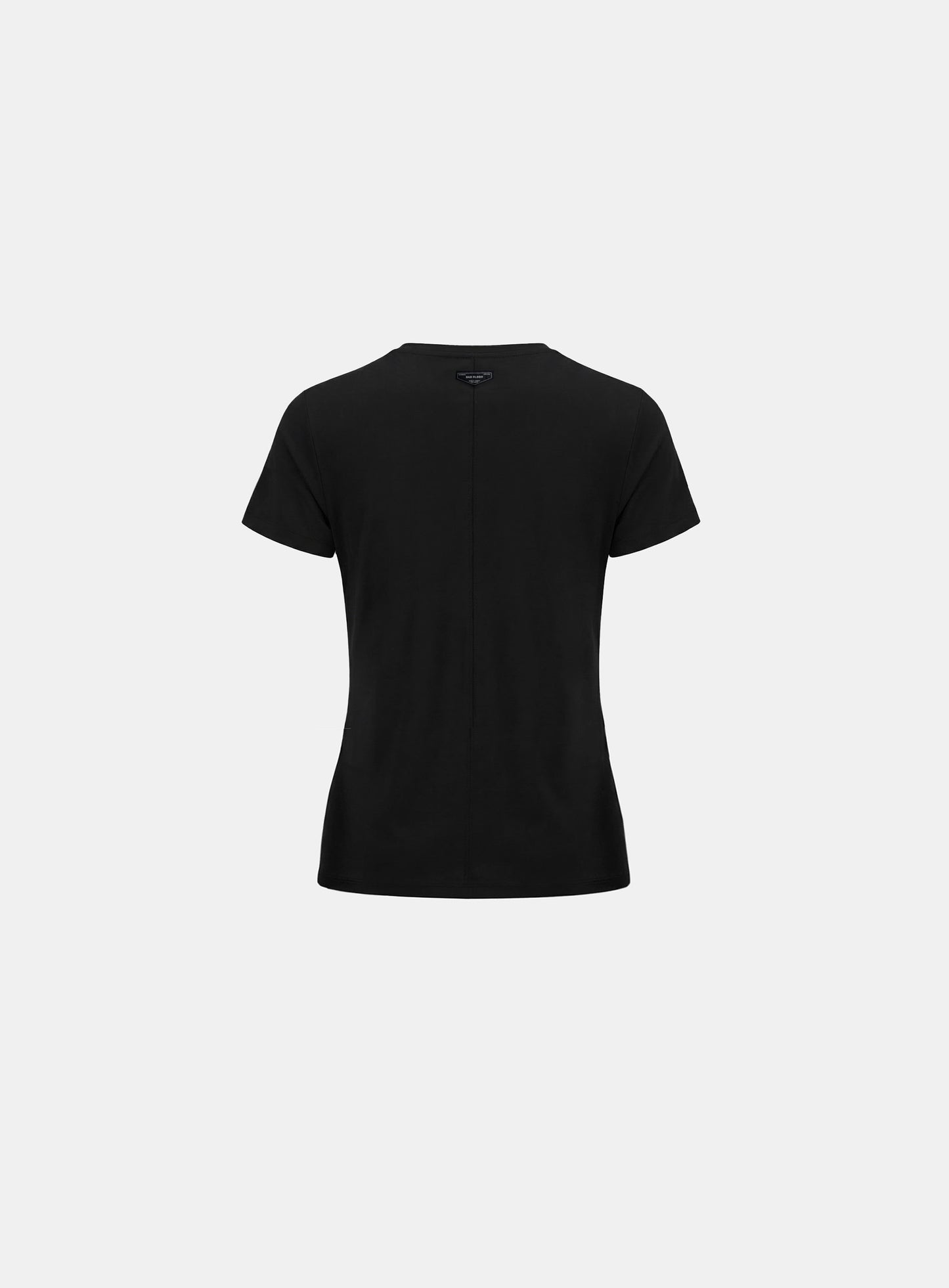 [w-tee26-031] Sleek Cotton Short Sleeve T-Shirt - Black