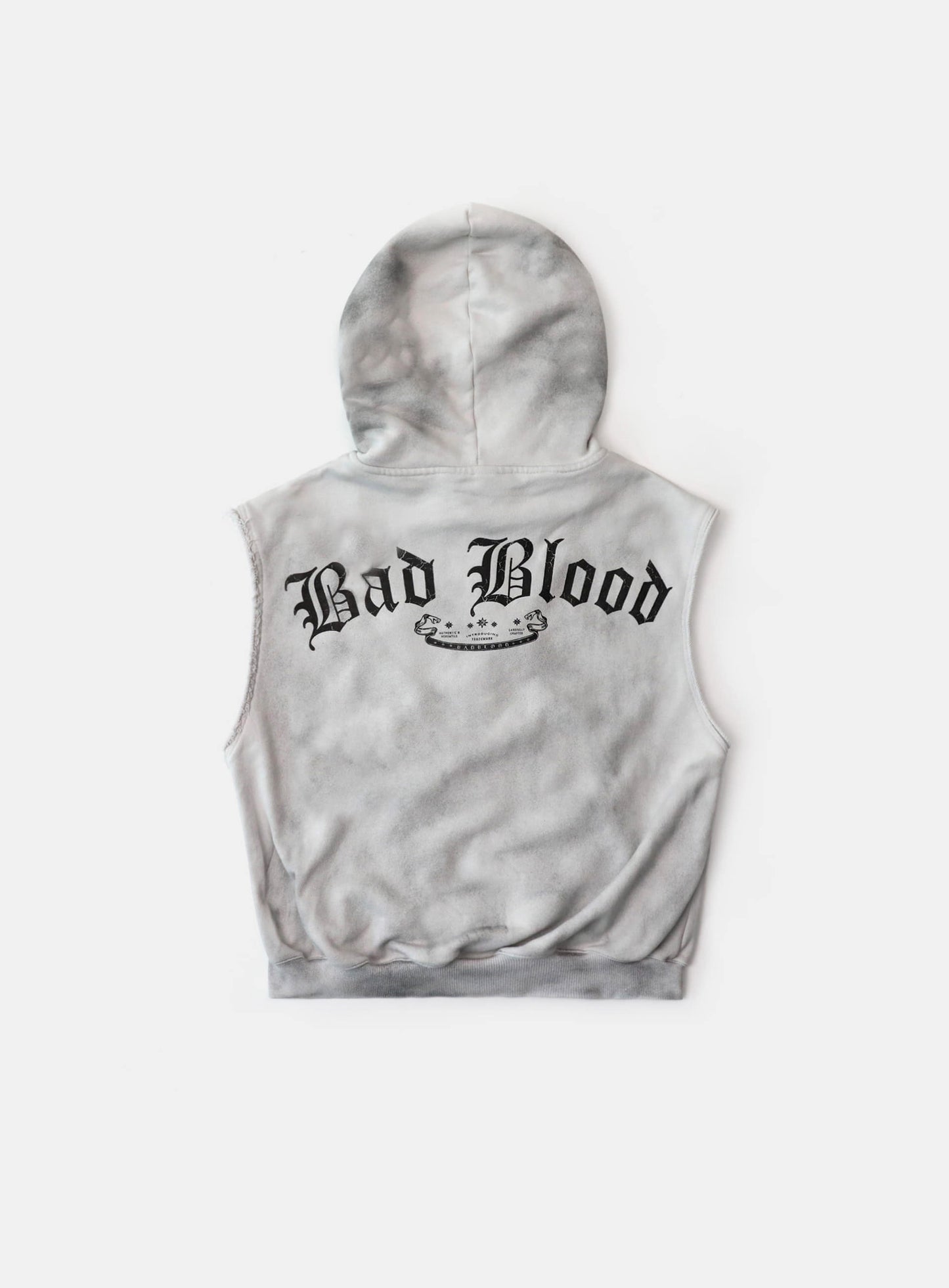 Mystic Patch Sleeveless Hooded Zip-Up - Washed White