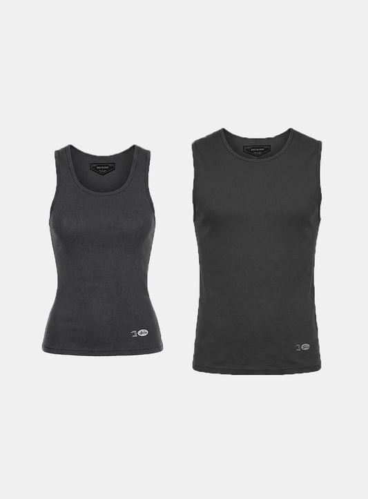 [w-tnk26-013] BS Cotton Jersey Classic Tank - Charcoal
