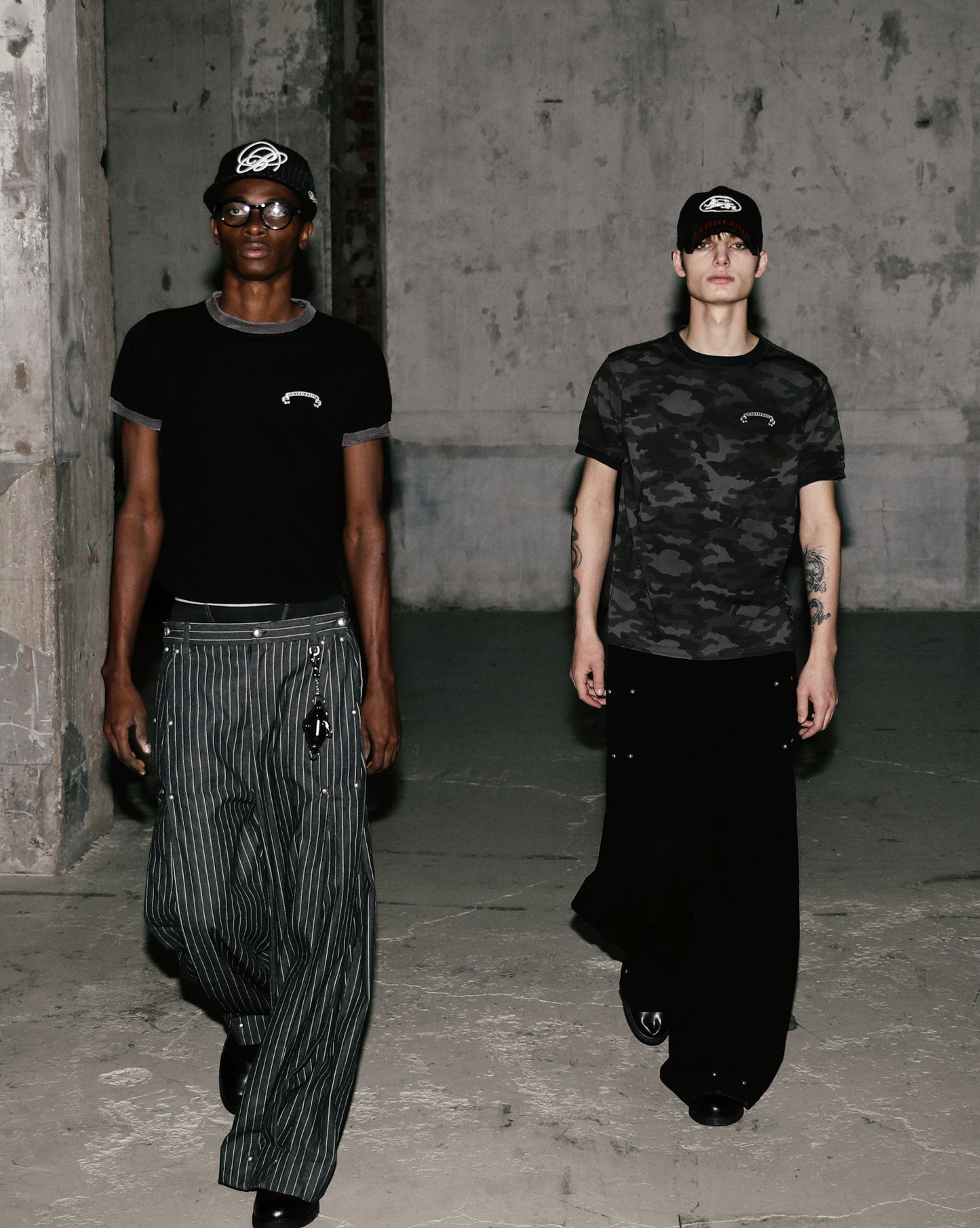 Cosmo Reflective Ringer T-Shirt - Black