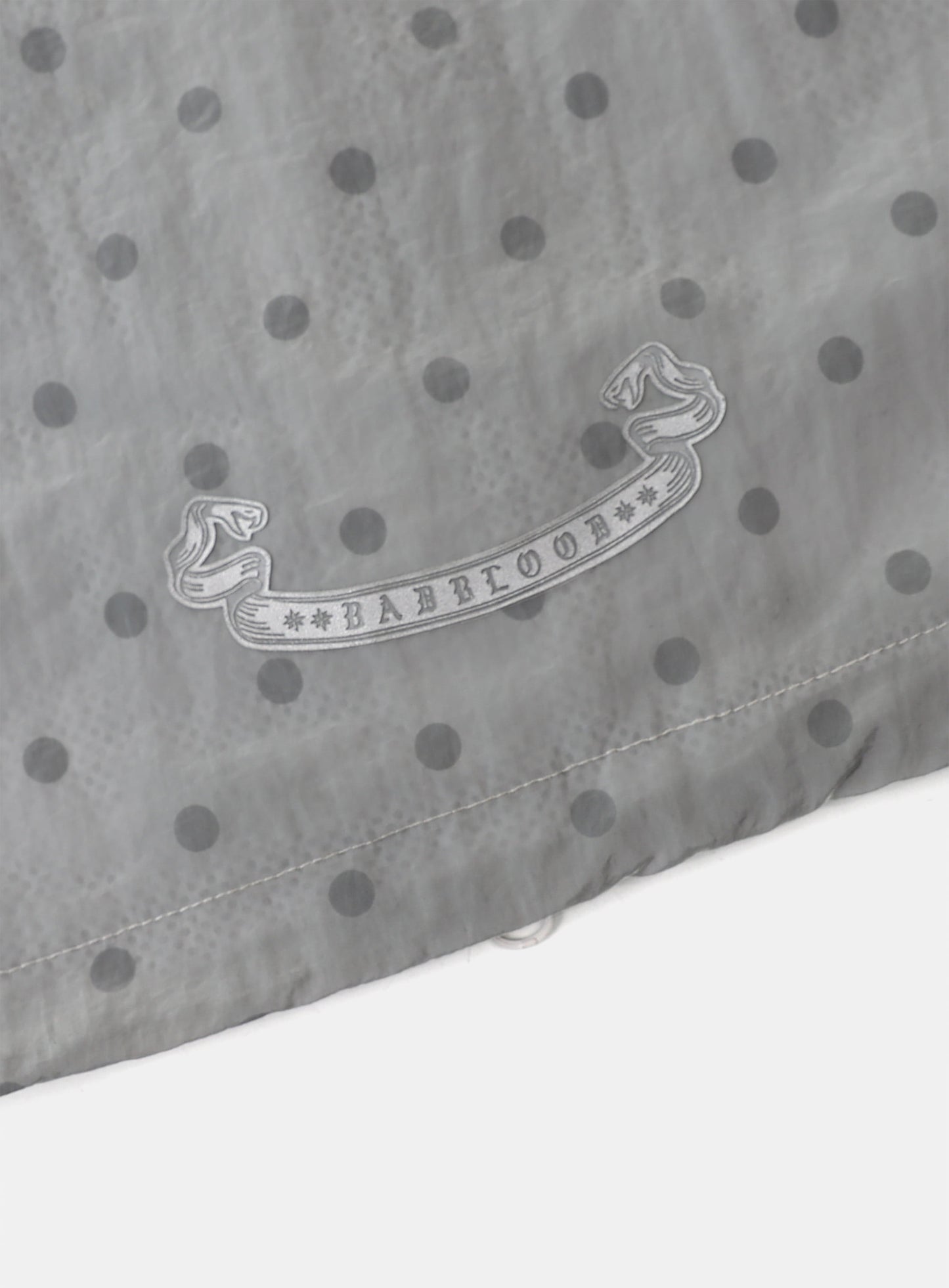 Mystic Nylon Reflective Short Sleeve Hooded Zip-Up - Gray Dot