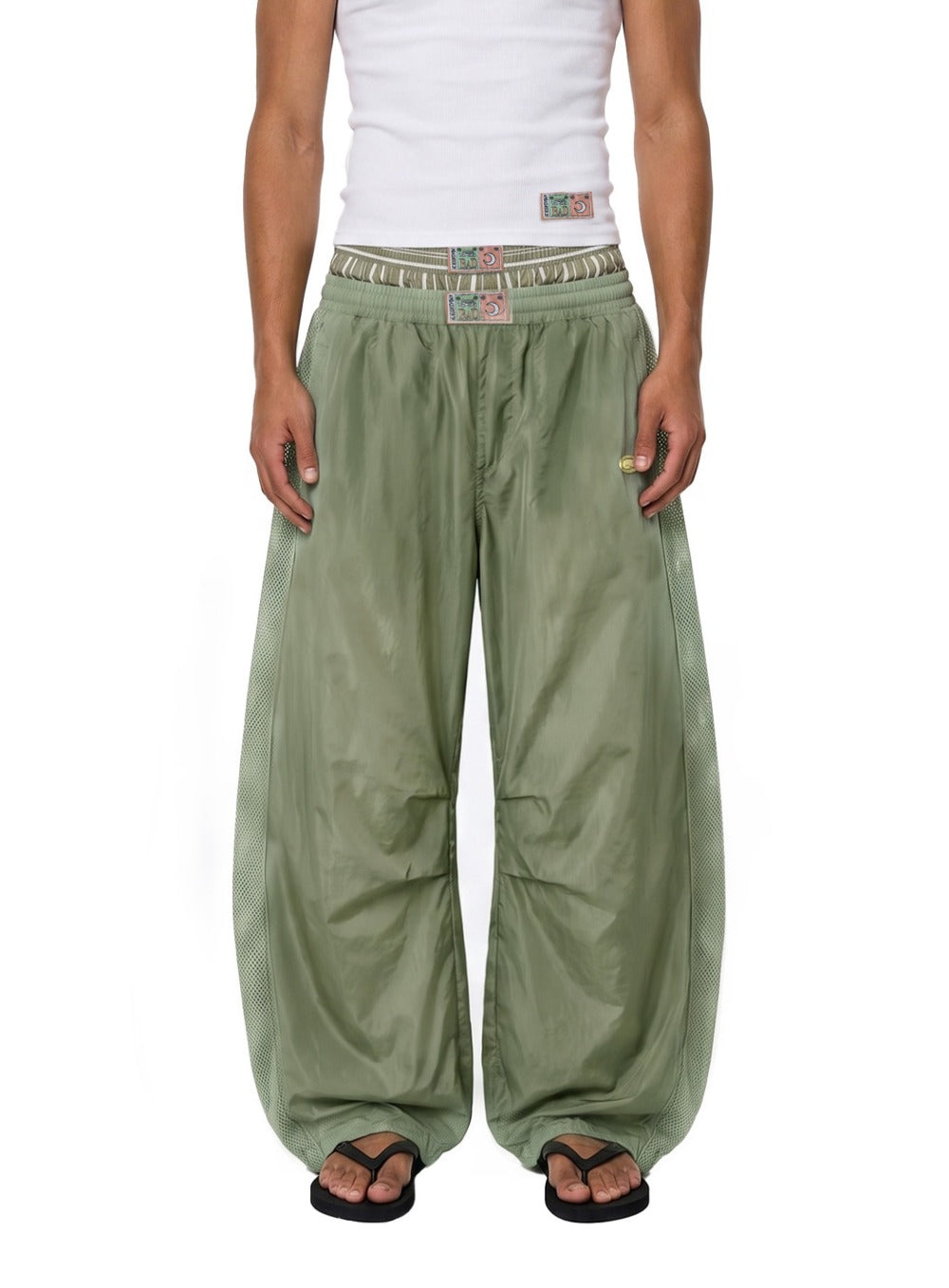[w-pts26-123] Ambassador 26 Lightweight Nylon Track Pants - Green
