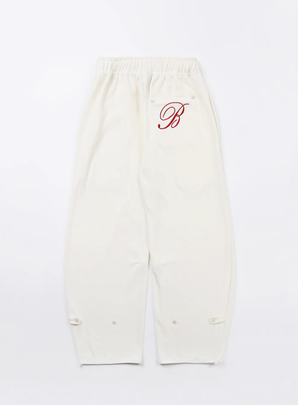 Classic Logo 2 Way Curved Jogger Trousers - Cream White