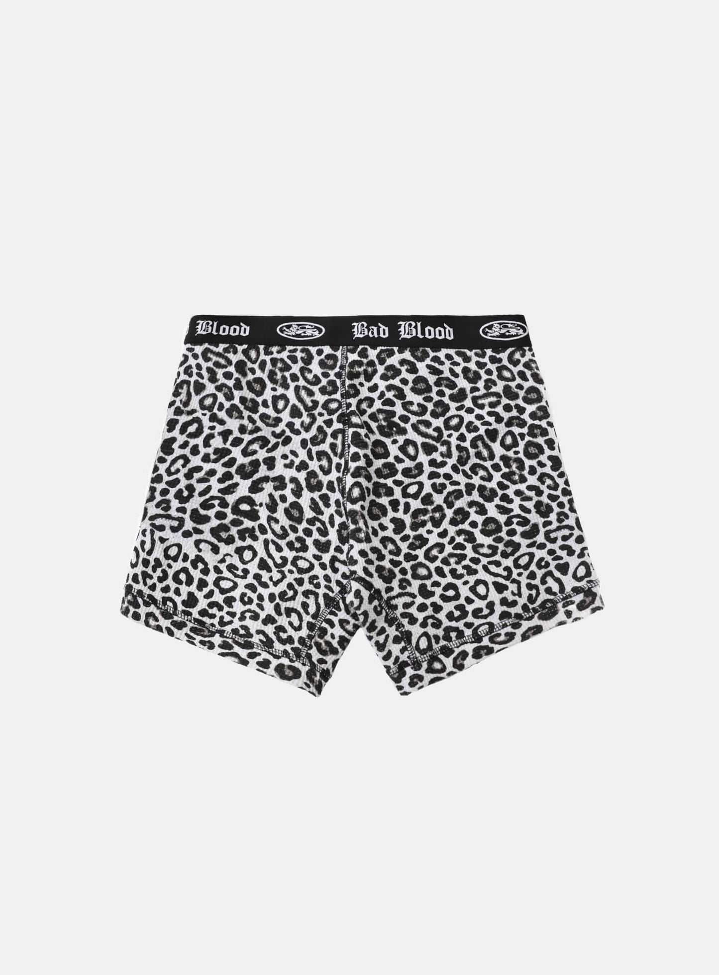 [w-pnt25-012] Mystic Waffle Knit Boxer Briefs - White Leopard