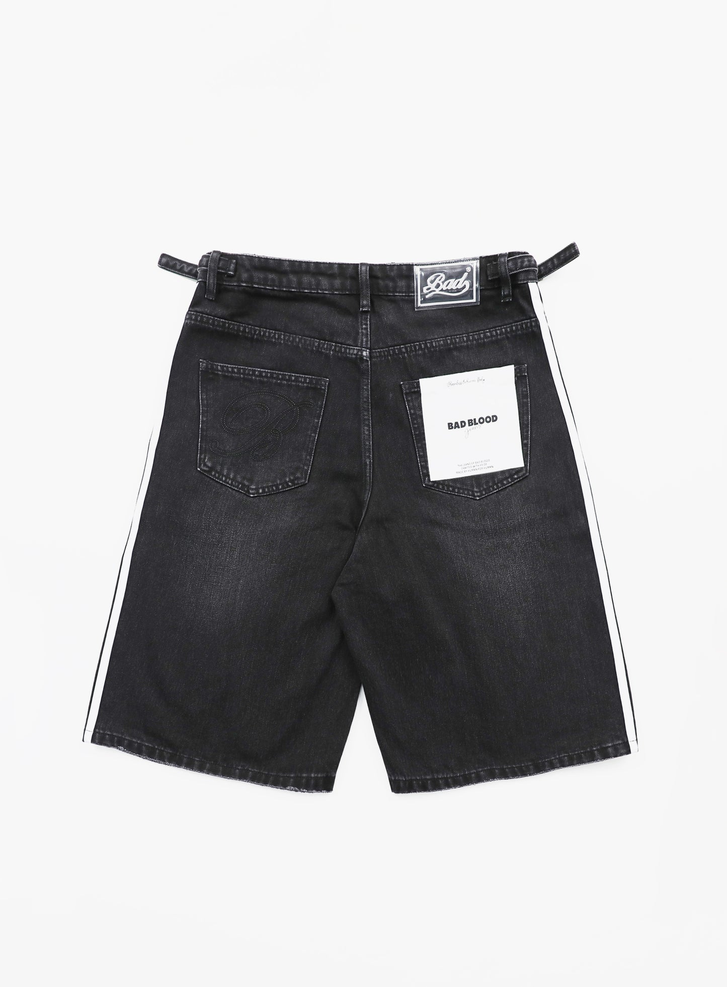 Billy Track Bermuda Jeans Baggy Fit - Black