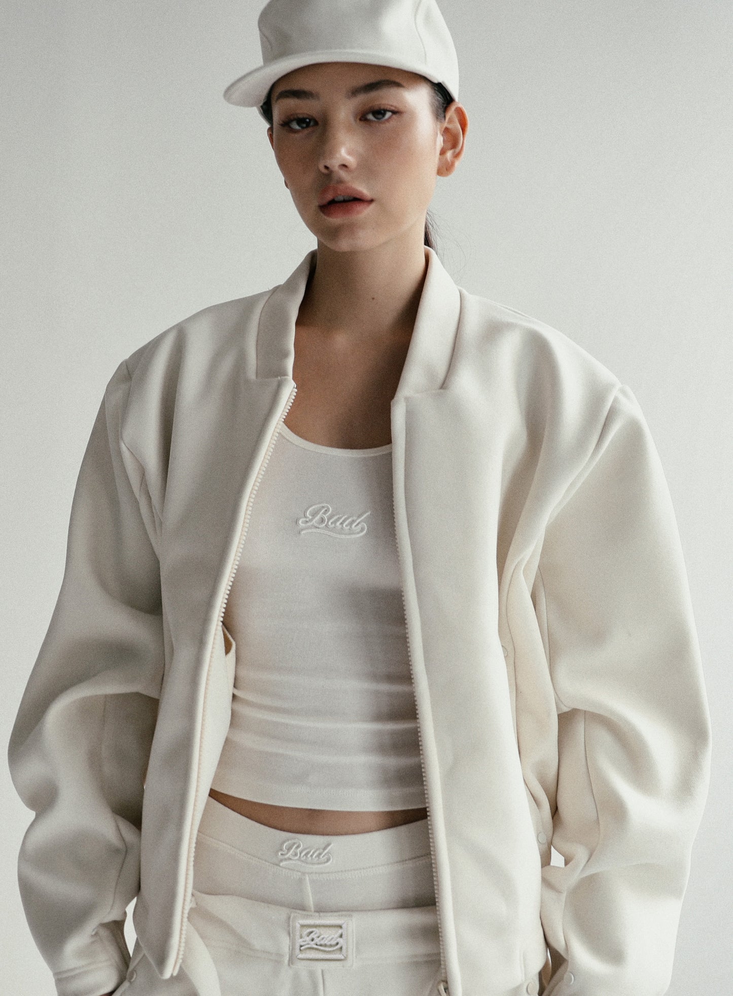 Beyond Cash Soft Zip-Up Jacket - Cream