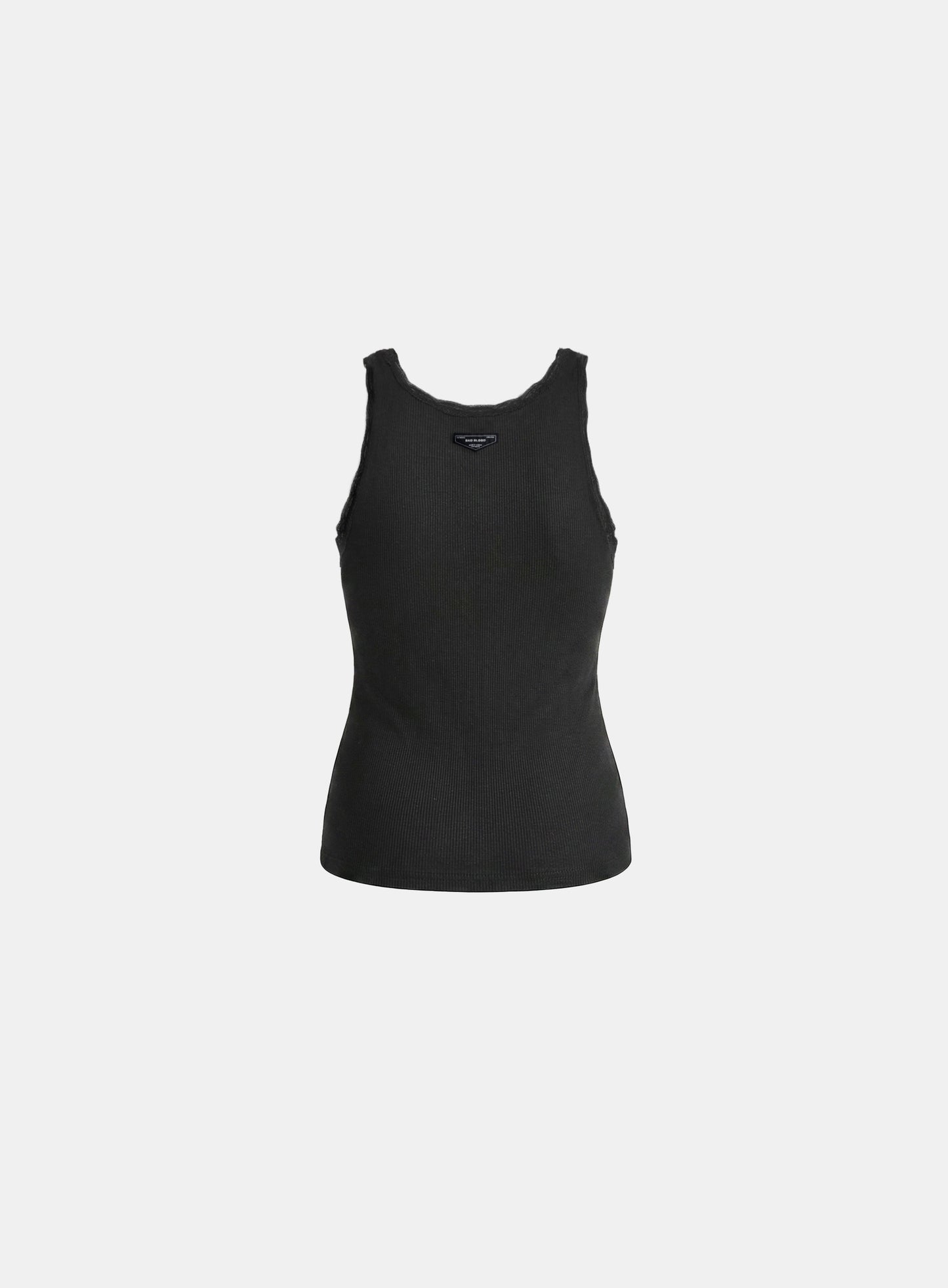 [w-tnk26-040] Ace of Spades Lace Tank - Black