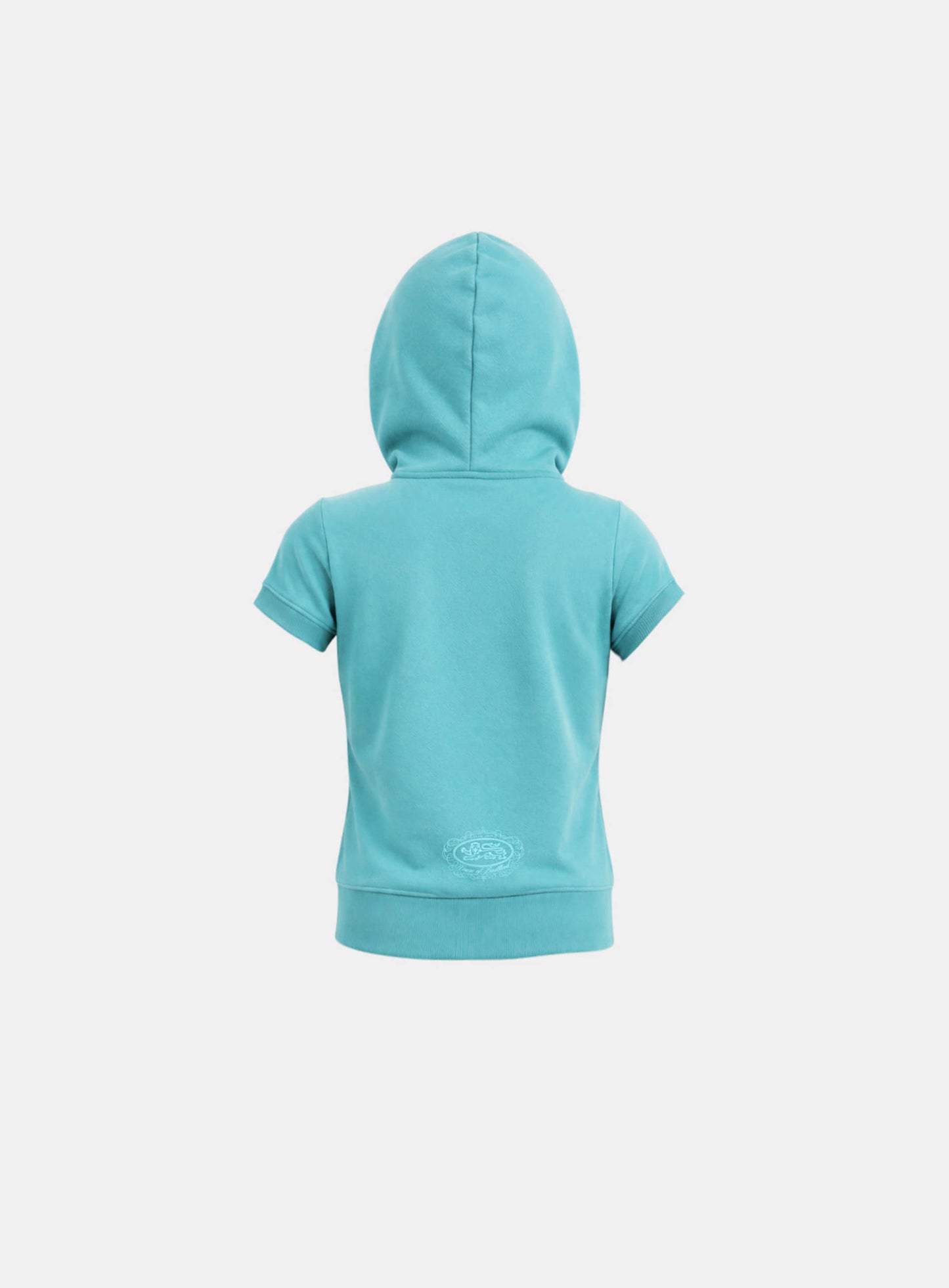 [w-hde26-049] H.B.B. Rhinestone 1/2 Sleeve Hooded Zip-Up - Mint
