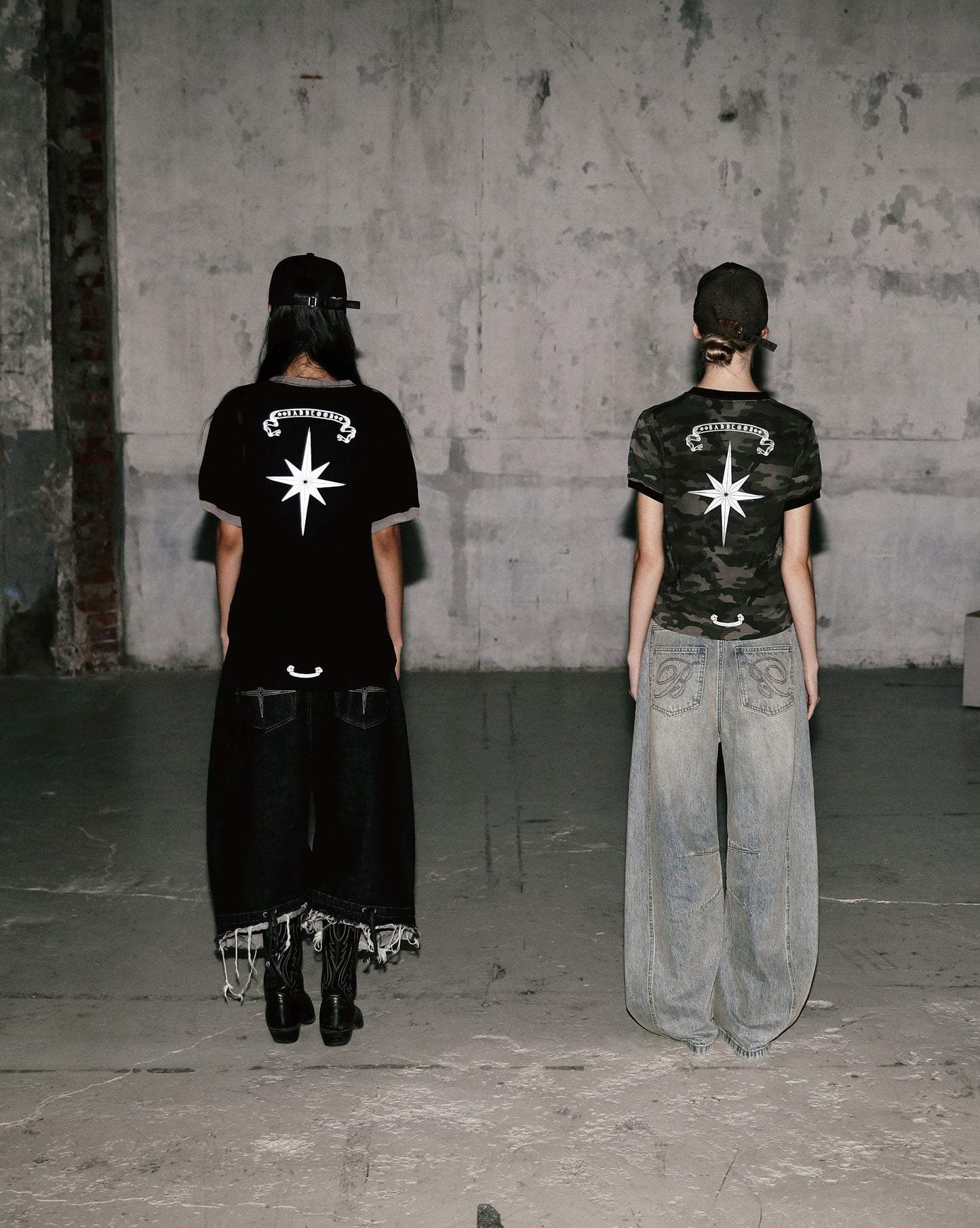 Cosmo Reflective Ringer T-Shirt - Green Camo