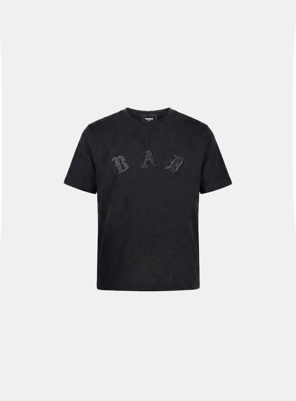[w-tee26-146] Cosmo Bad Patch Short Sleeve T-Shirt - Dark Gray
