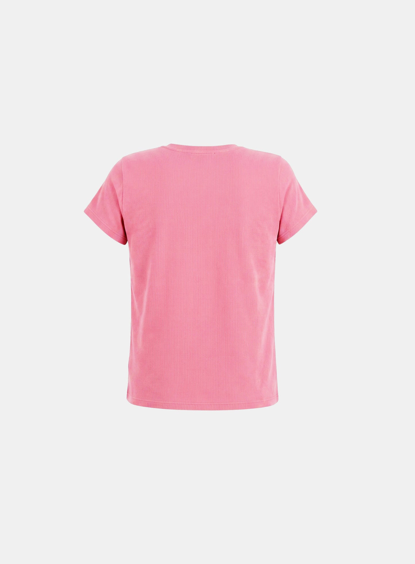 [w-tee26-215] Ambassador 26 Cotton Rib 1/2 Sleeve T-shirt - Pink