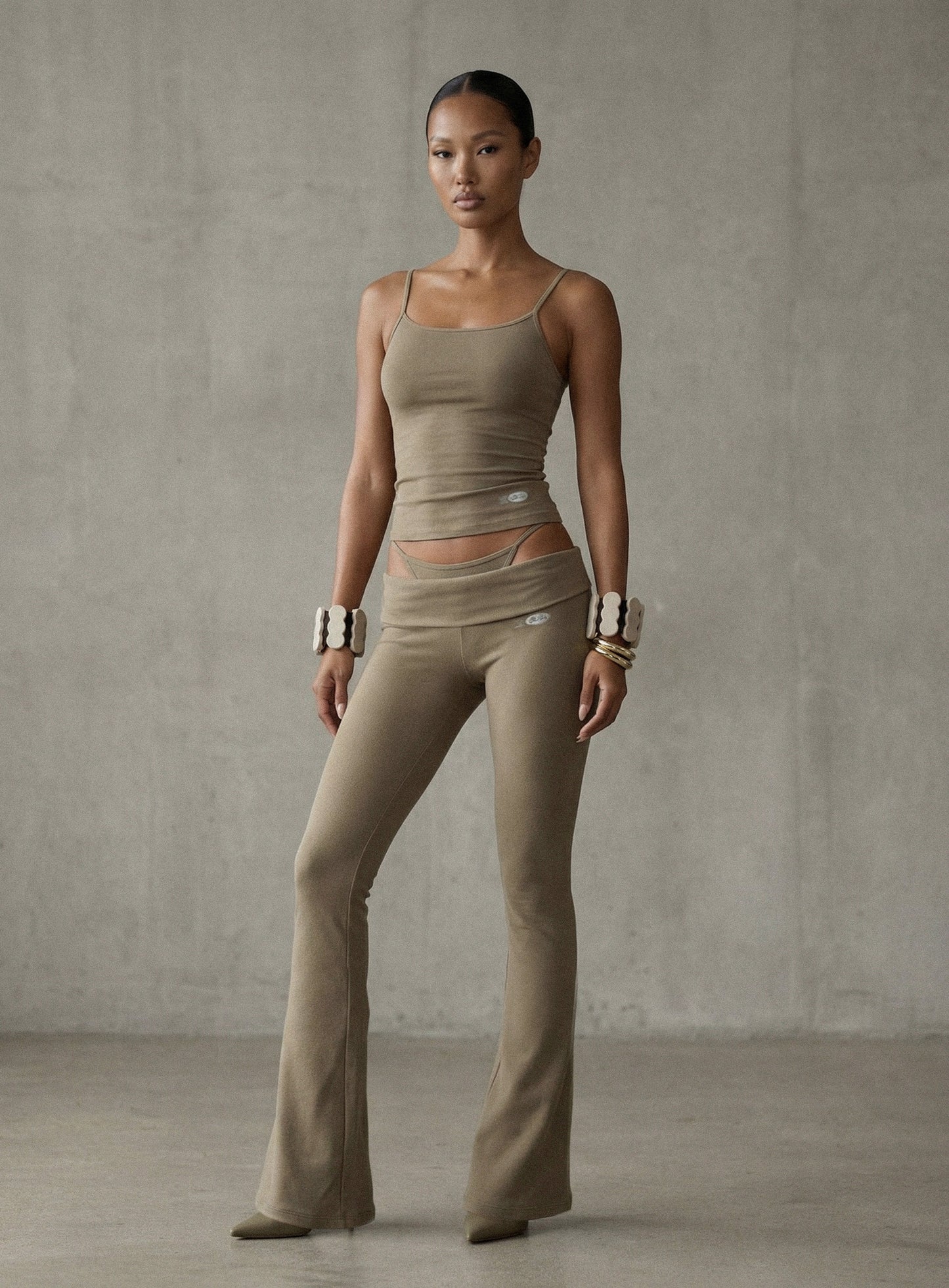 [w-tnk26-005] BS Cotton Jersey String Tank - Tobacco