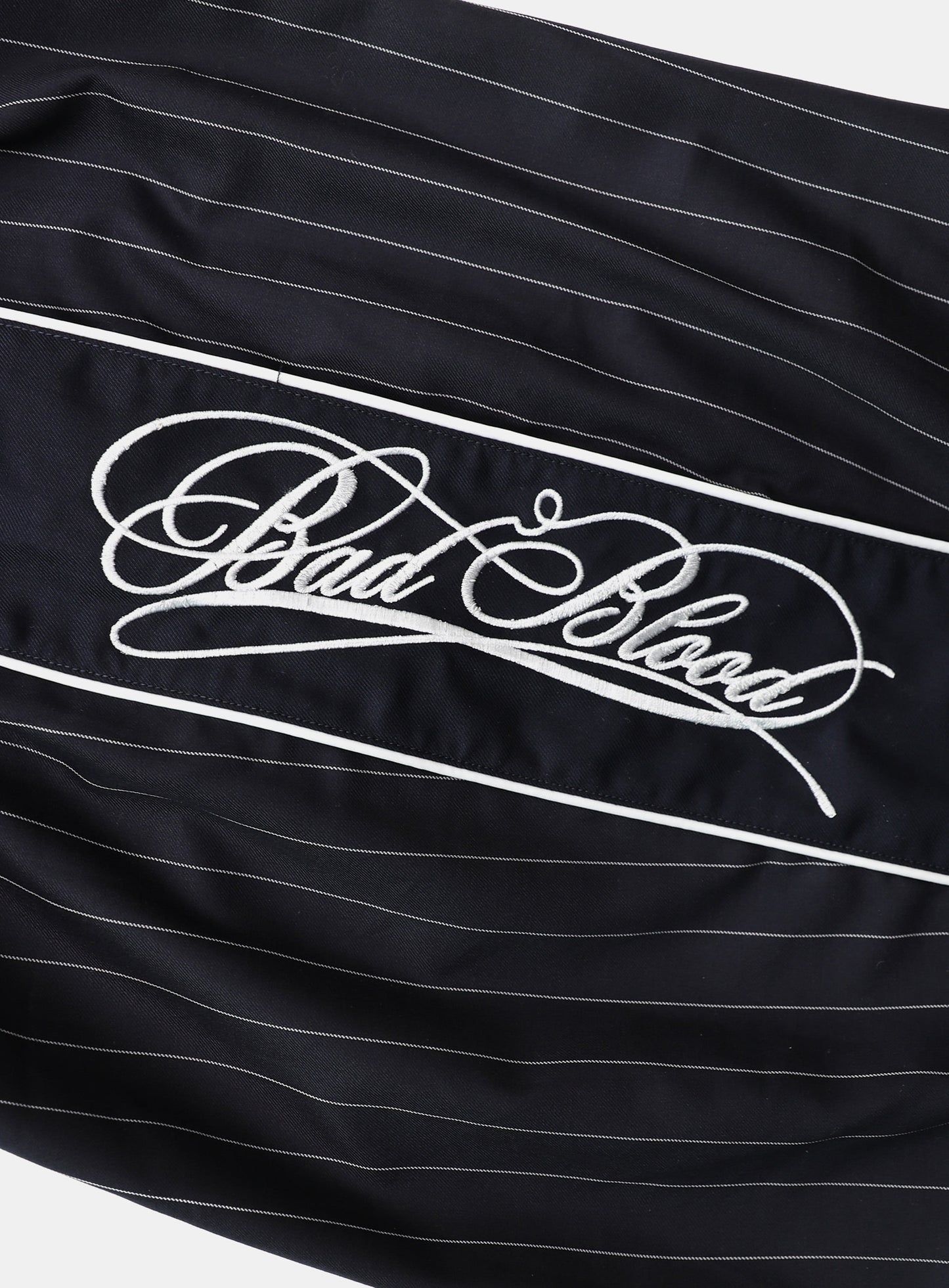 Dark Classic Pinstripe Track Pants - Navy