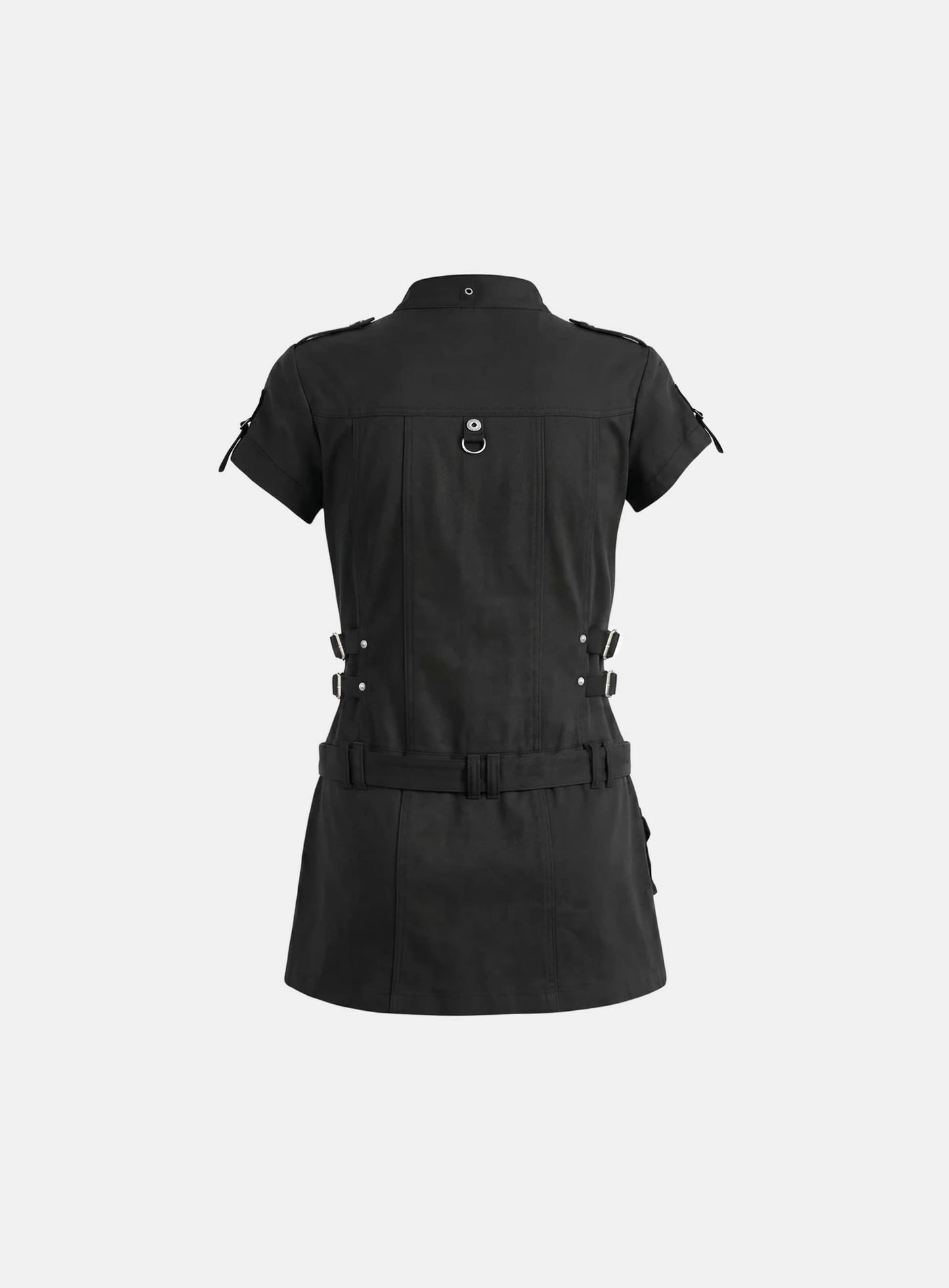 [w-drs26-002] Alpha 1 Utility 1/2 Sleeve Mini Dress - Black