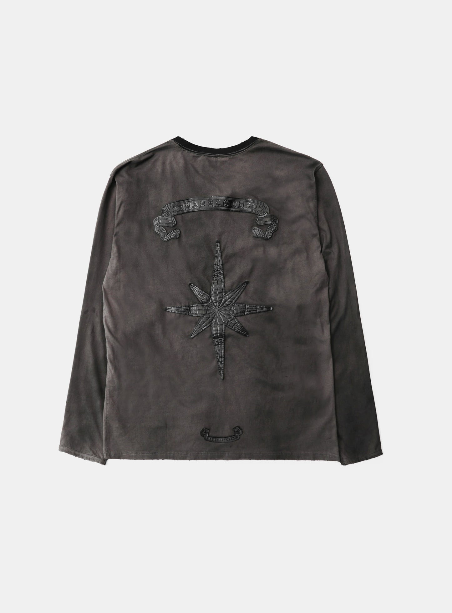 Cosmo Bad Patch Ringer Long Sleeve - Charcoal