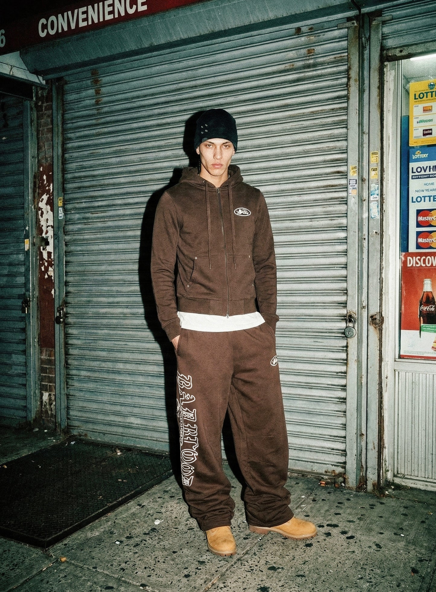 [w-pts26-055] Mystic Capsule Semi-Curved Fit Joggers - Brown