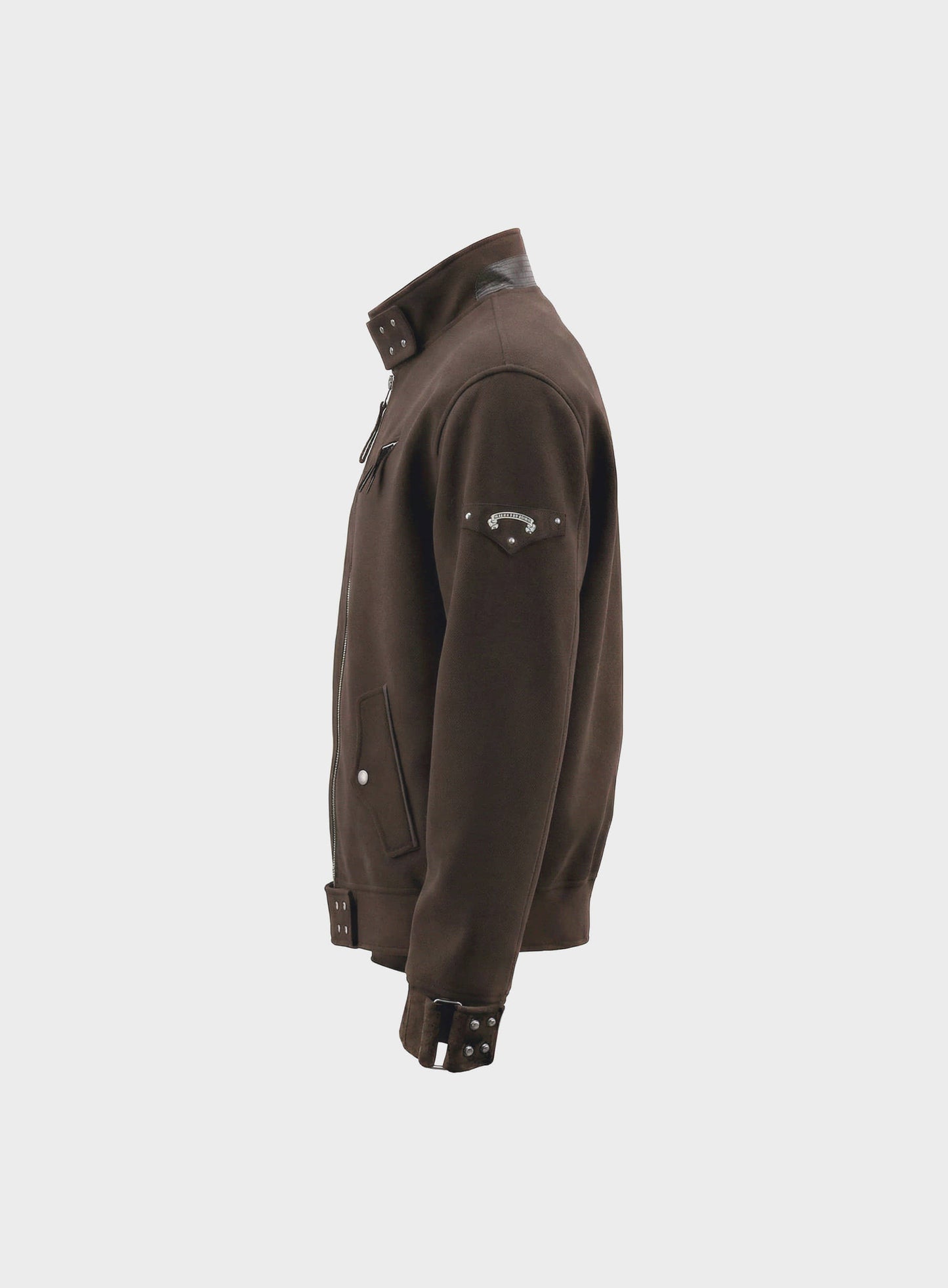 [w-jkt25-063] Viper41 Wool High Neck Jacket - Brown