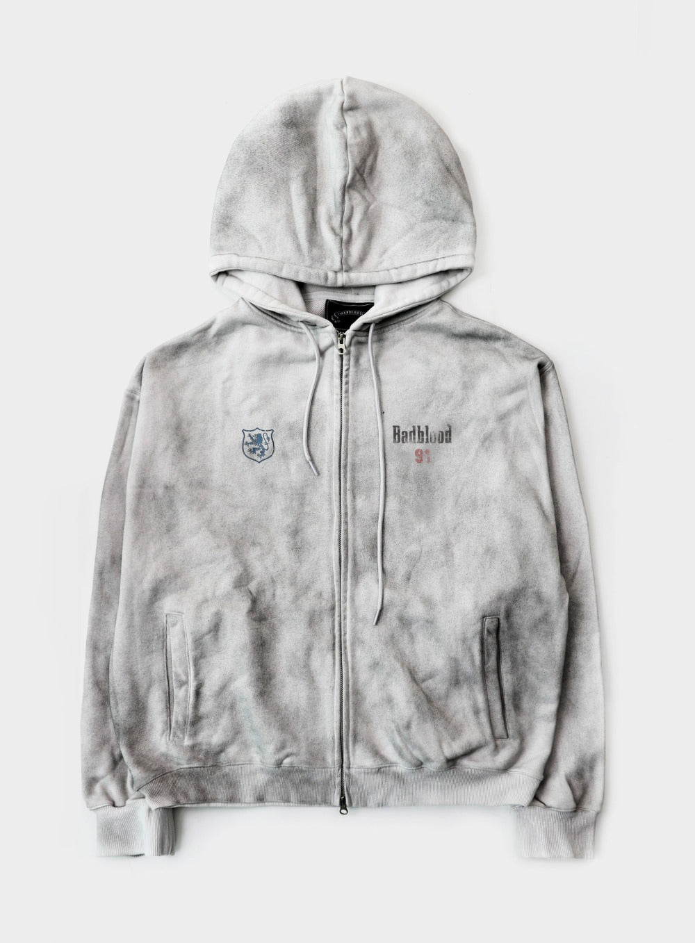 Sun Faded 2 Hooded Zip-Up - White