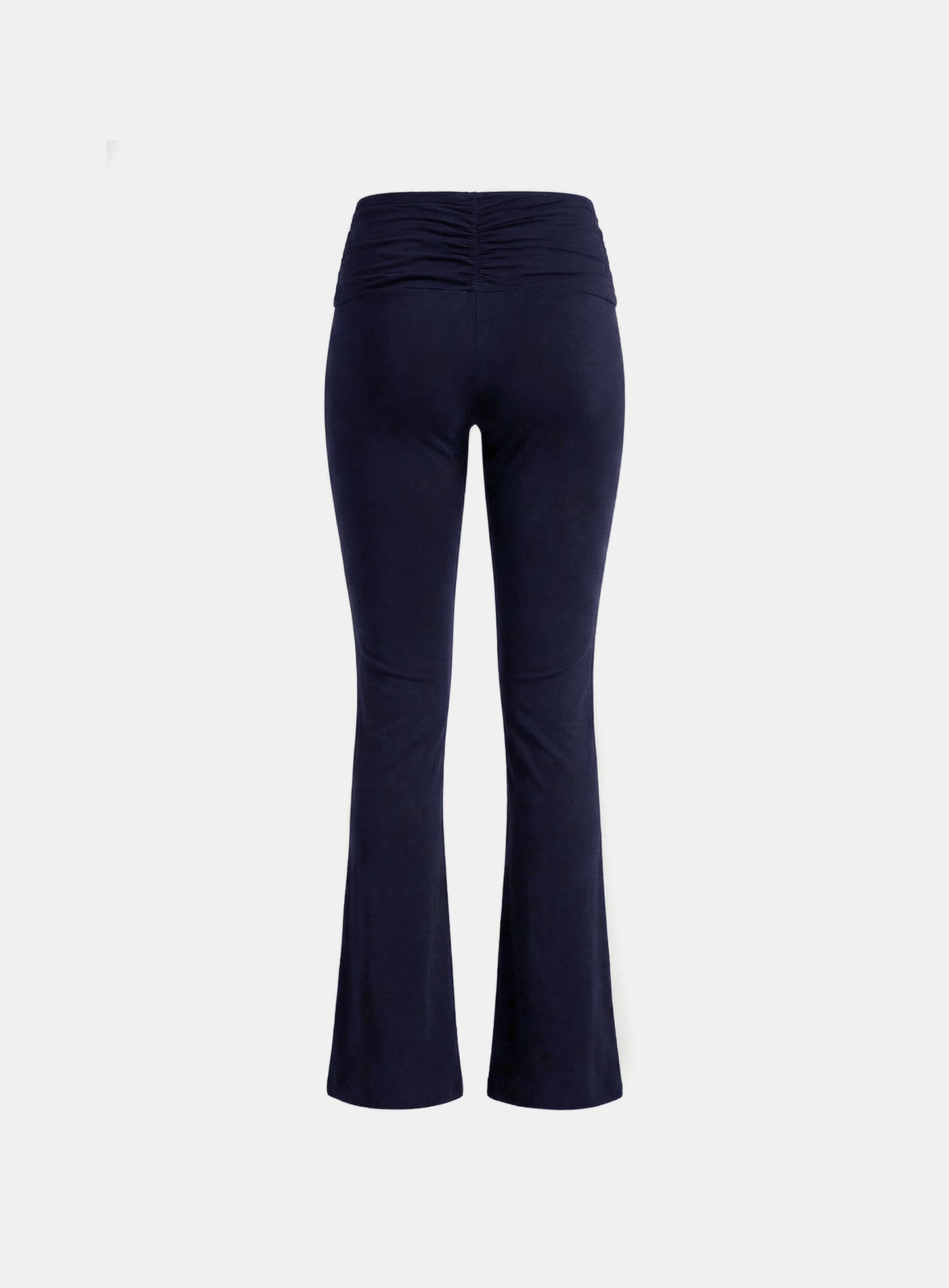 [w-pts26-076] Everyday Tie-Waist Bootcut Pants - Navy