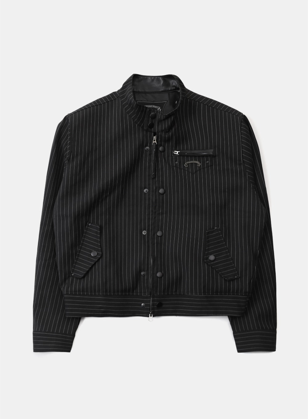 Viper91 High Neck Jacket - Black/Striped