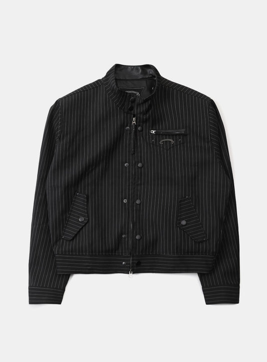 Viper91 High Neck Jacket - Black/Striped