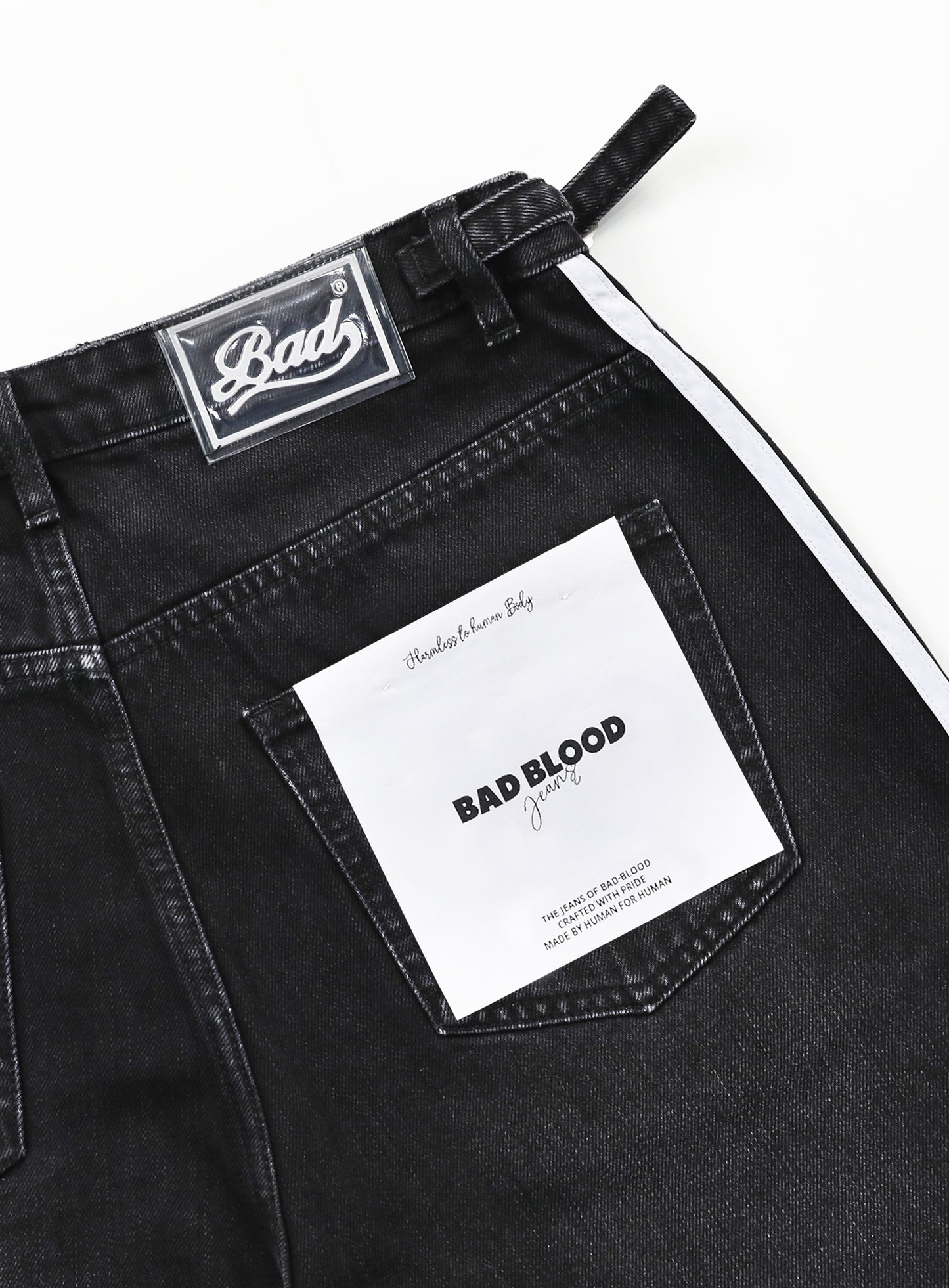 Billy Track Bermuda Jeans Baggy Fit - Black