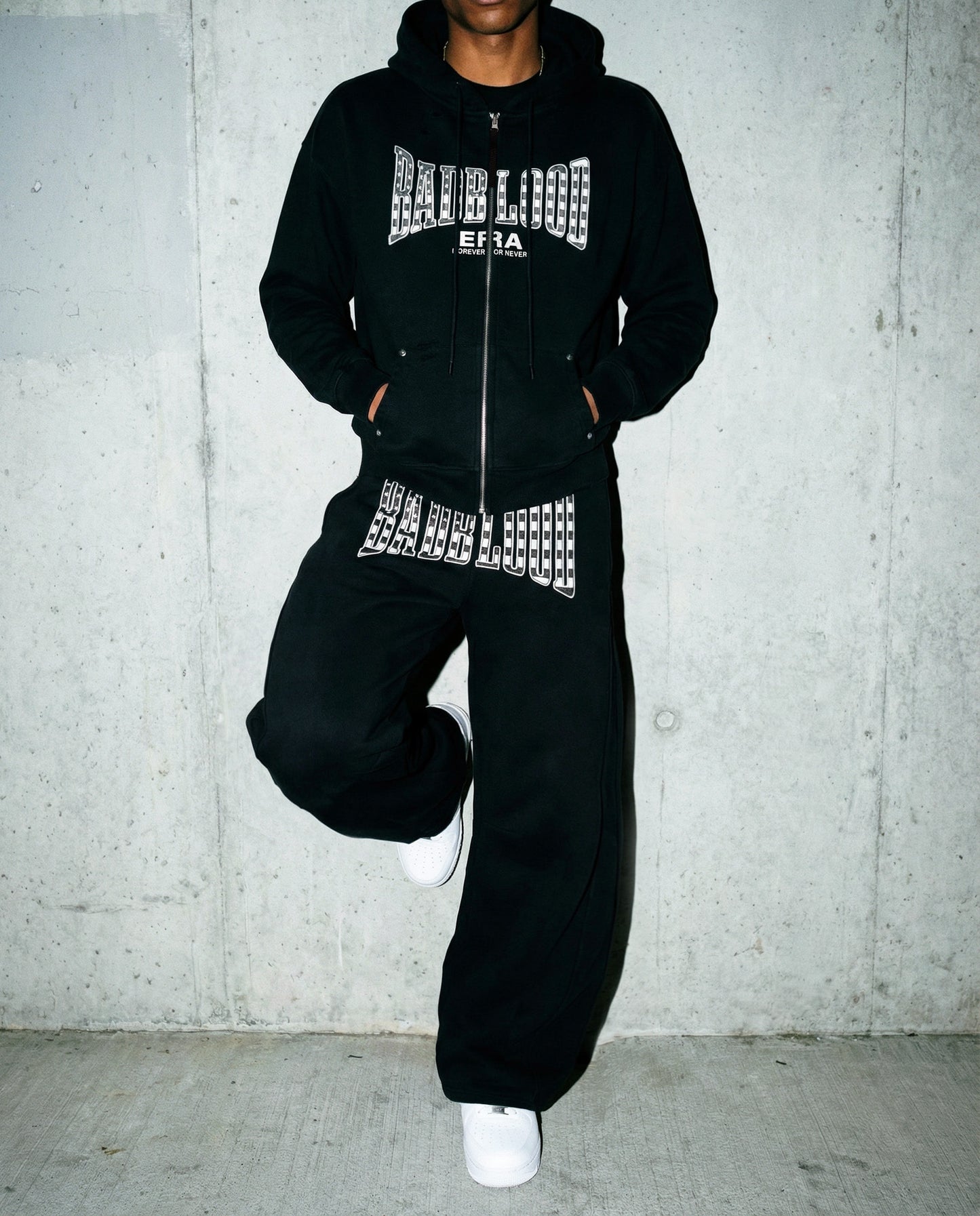 [w-hde25-095] Shield Old Glory Hooded Zip-Up - Dusty Black