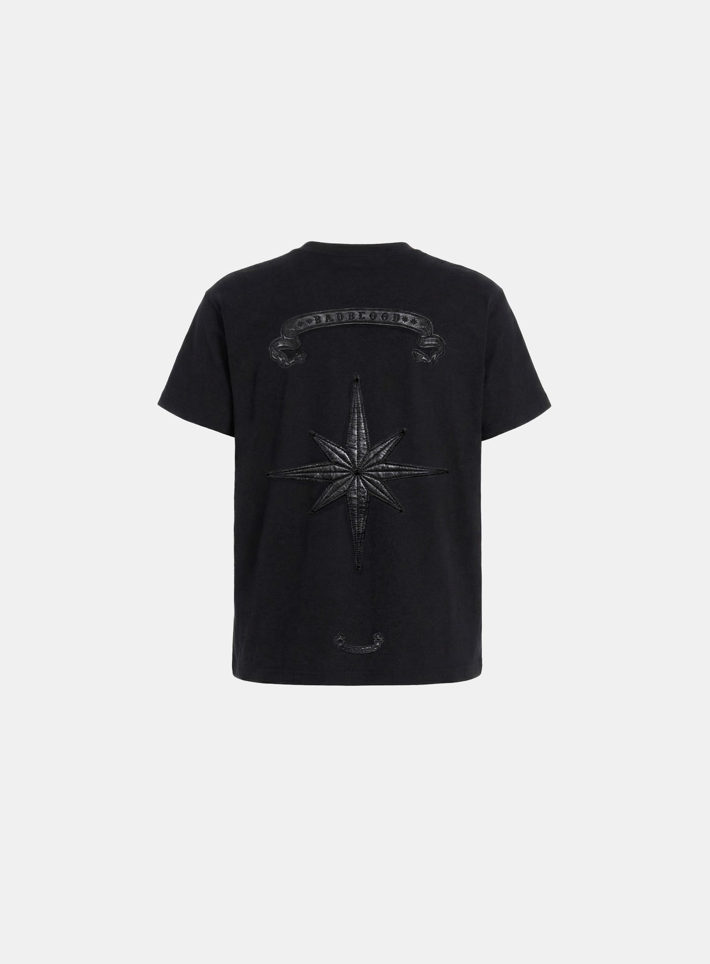 [w-tee26-146] Cosmo Bad Patch Short Sleeve T-Shirt - Dark Gray