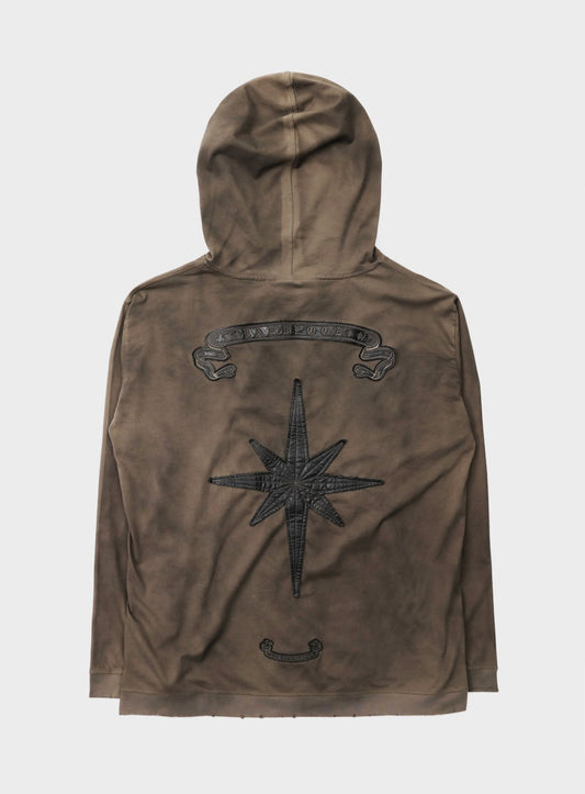 Cosmo Patch Hooded Long Sleeve - Tobacco