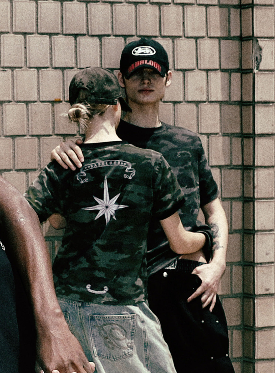 Cosmo Reflective Ringer T-Shirt - Green Camo