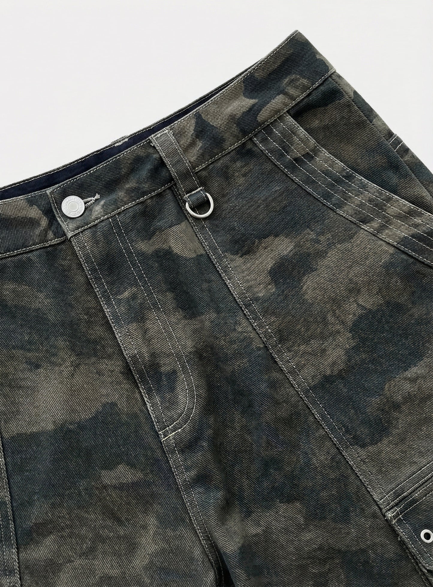 [w-pts26-069] Arc Curved Fit Cargo Pants - Camo