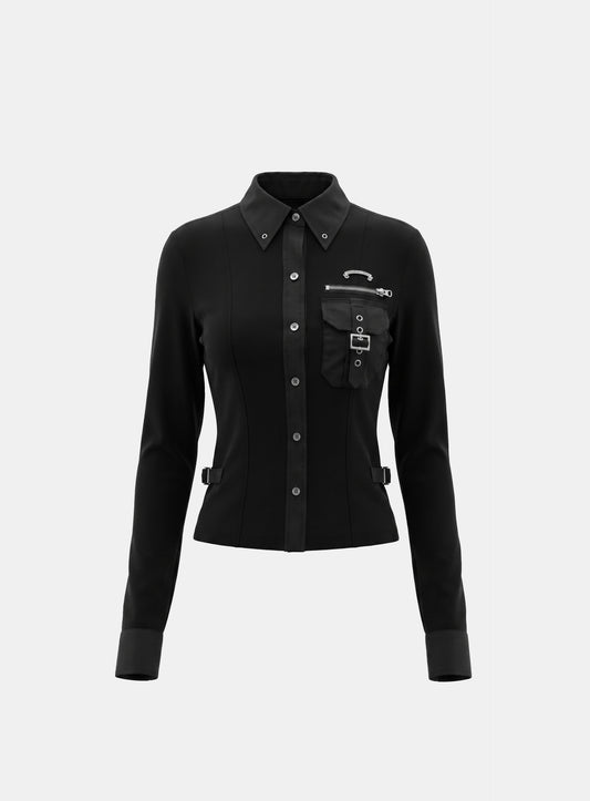 [w-sht26-018] Viper Jersey Slim Fit Shirt – Black