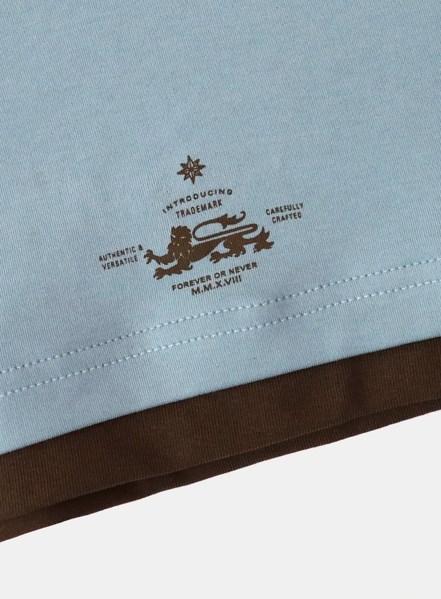 Lion Jersey Ringer T-Shirt - Light Blue