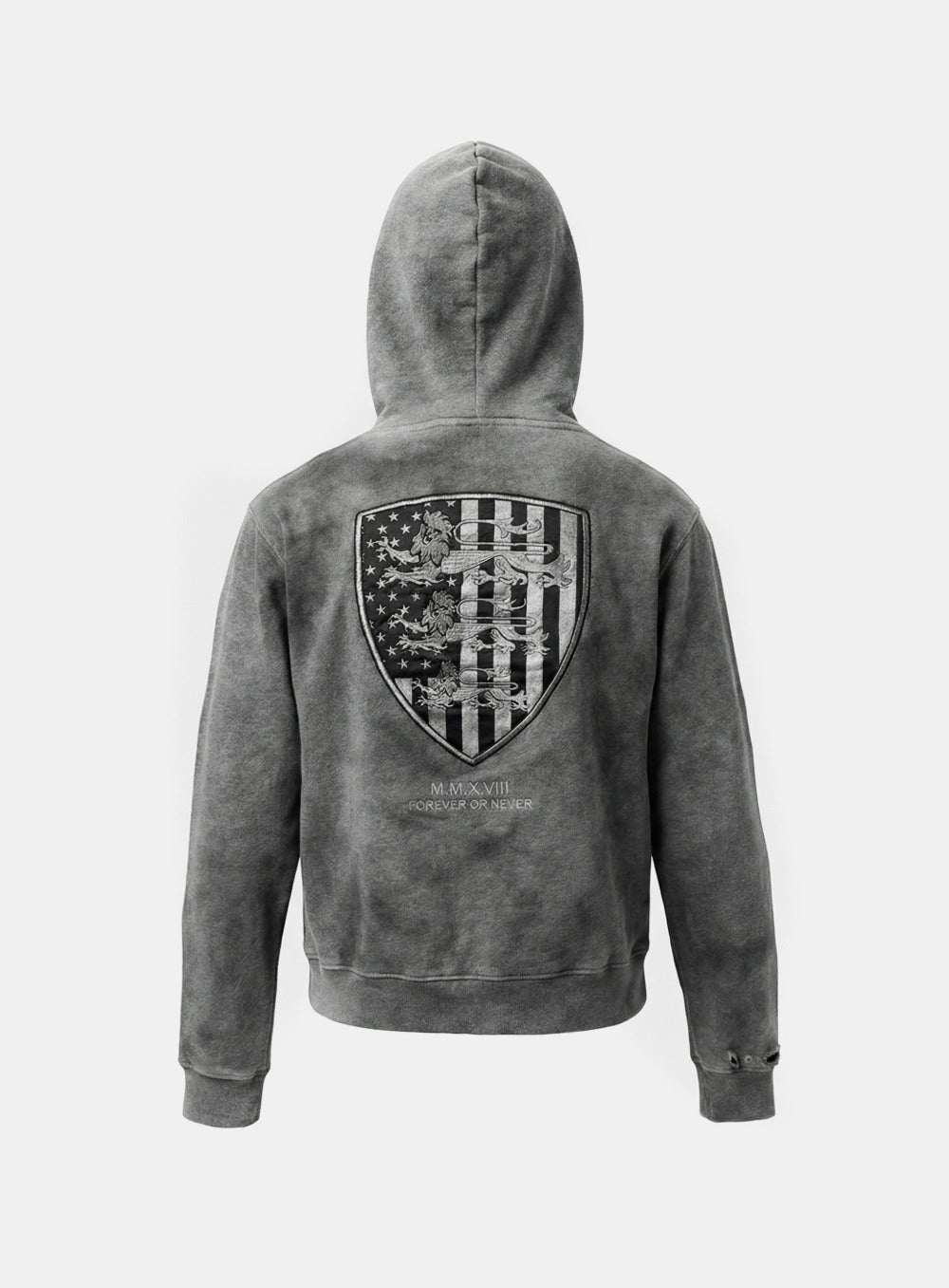 [w-hde25-091] Shield Old Glory Hood - Dusty Gray