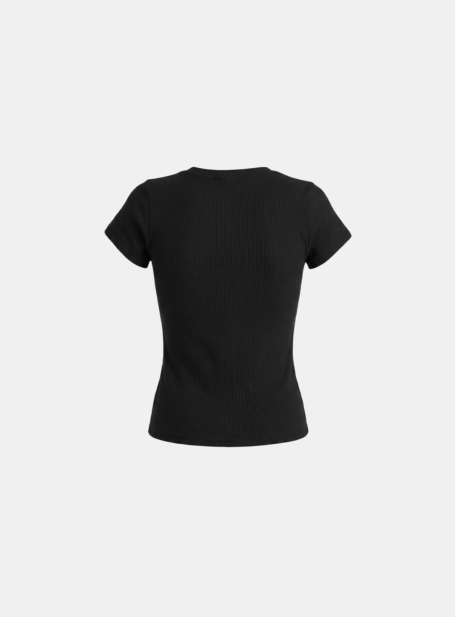[w-tee26-215] Ambassador 26 Cotton Rib 1/2 Sleeve T-shirt - Pink