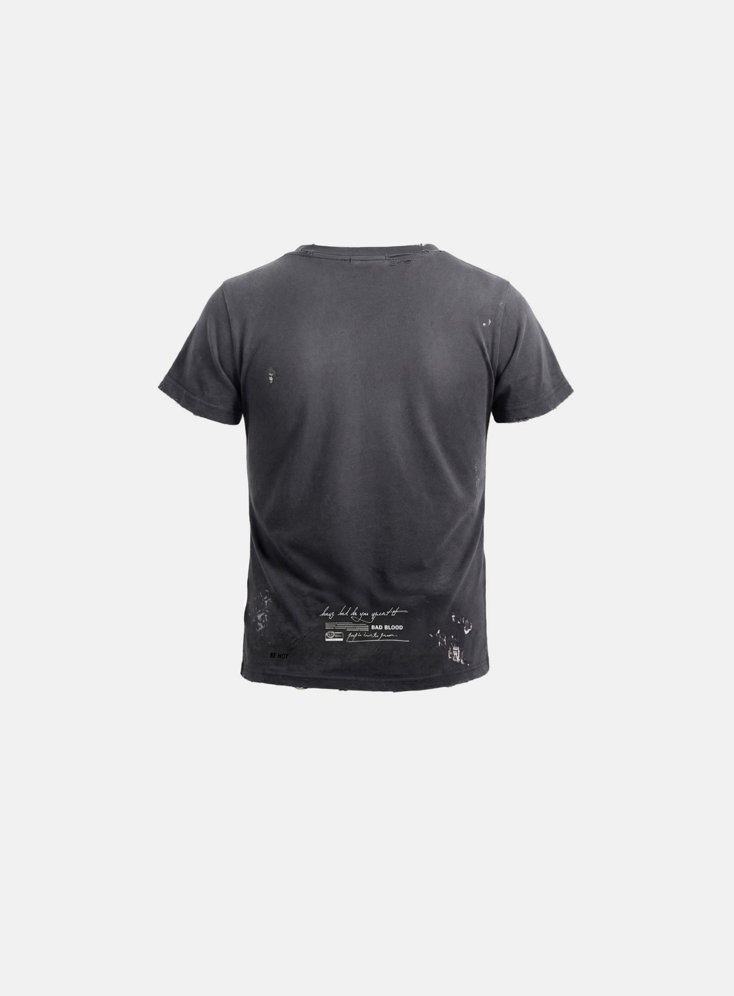 [w-tee26-143] Portrait of a Wild Thing Short Sleeve T-Shirt - Charcoal